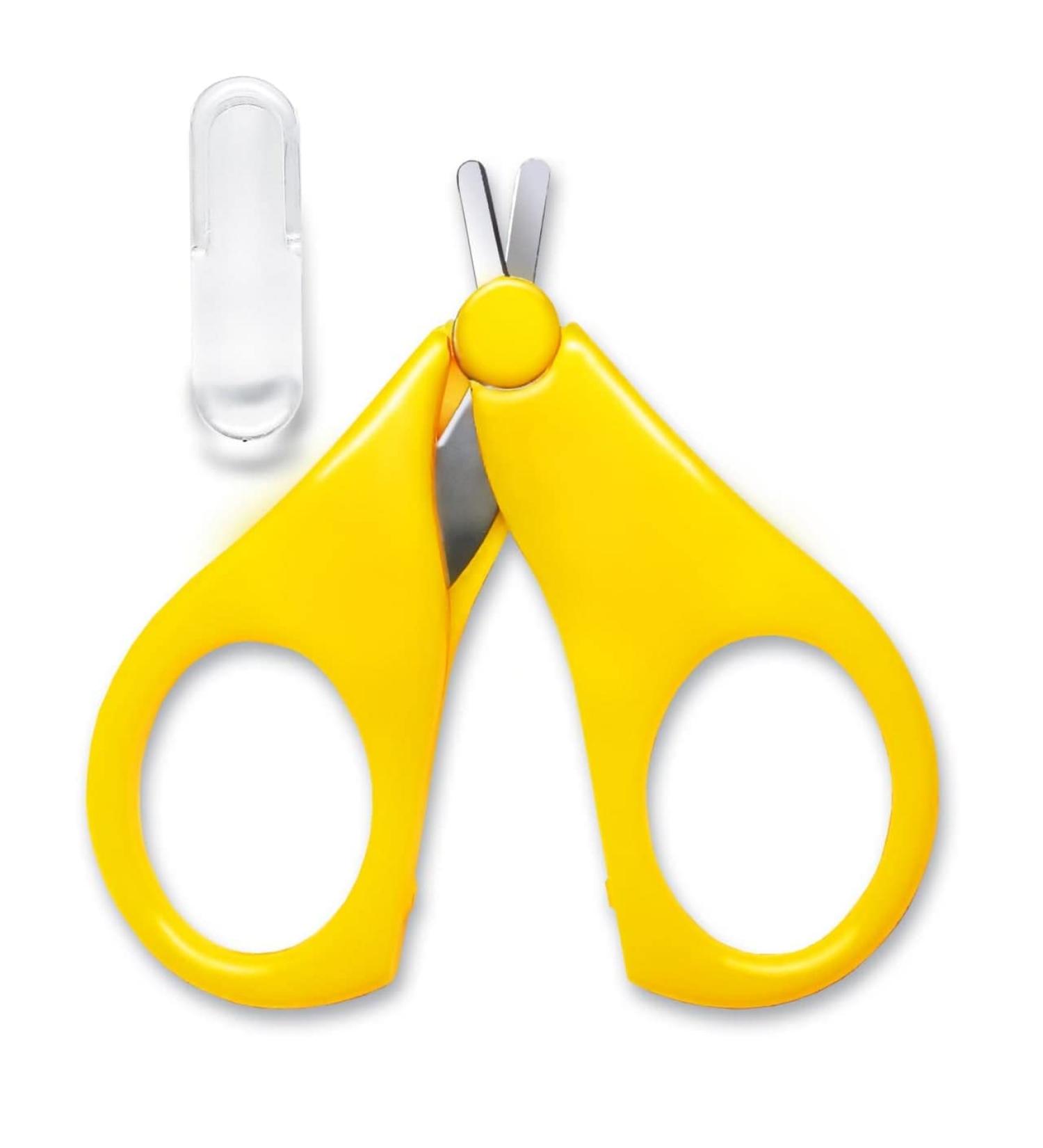 Baby Nail Scissors for Newborn, Infant, Toddler, Kids - Yellow Baby Manicure Fingernail Care - Buy Online on GoSupps.com