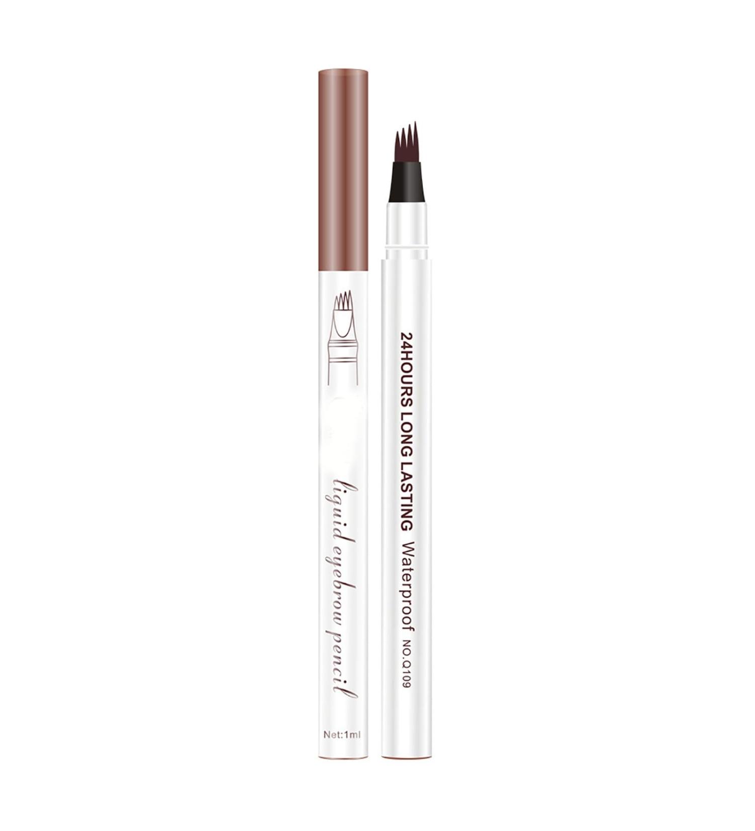 Eyebrow Pen Eyebrow Pencil with 4 Fork Tip Long-Lasting Microblading Pencil for Eyebrows Hair-Like Natural Brows (01) - Buy Online on GoSupps.com