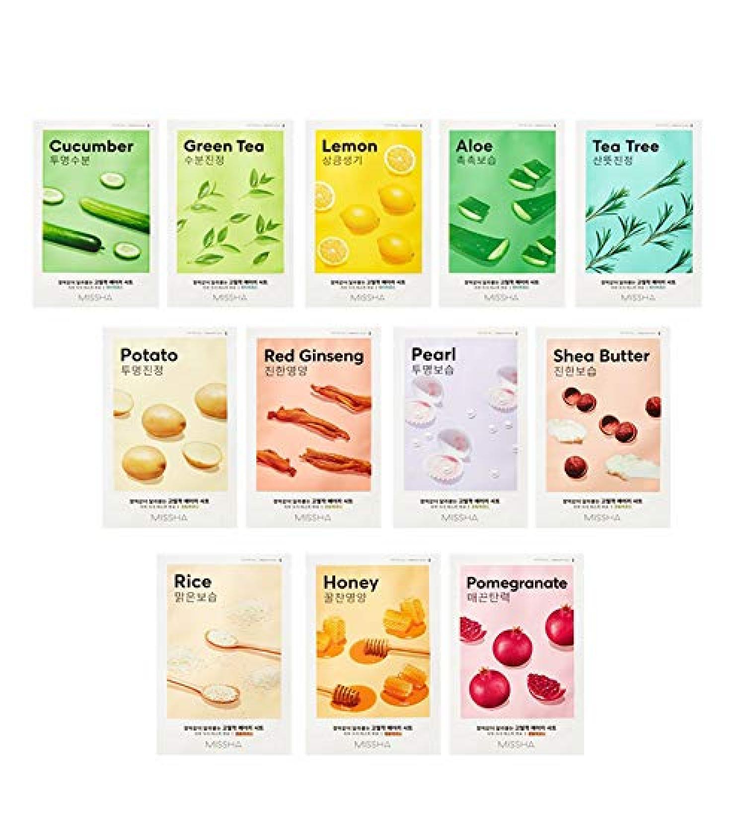 Mi*sha Airy Fit Sheet Masks Assorted 30pc Set - Hydrating & Nourishing | International Shipping Available - Buy Online on GoSupps.com