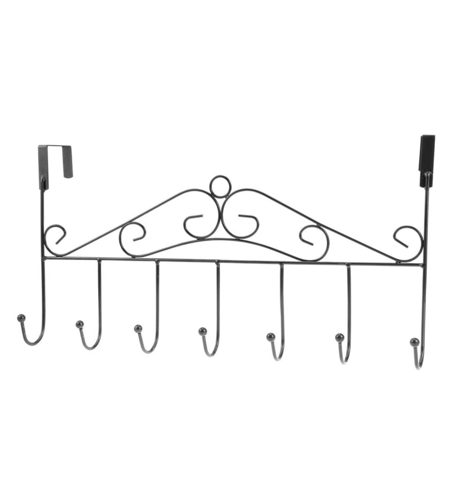 Alipis 7 Coat Hangers Hat Hanger Over Door Towel Bar Cloth Hanging Holder Over Door Hanger No Trace Hook medium Black - Buy Online on GoSupps.com