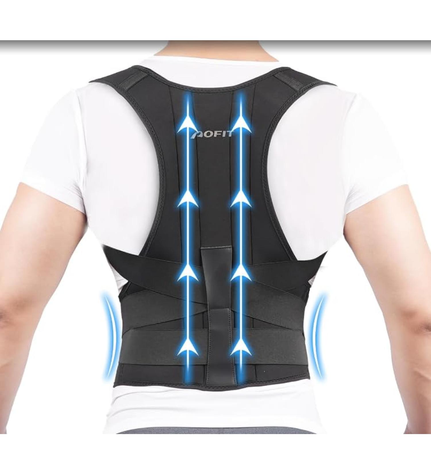 Buy M Size Posture Corrector for Men & Women - Adjustable Upper Back Brace for Better Posture - International Shipping Available - Buy Online on GoSupps.com