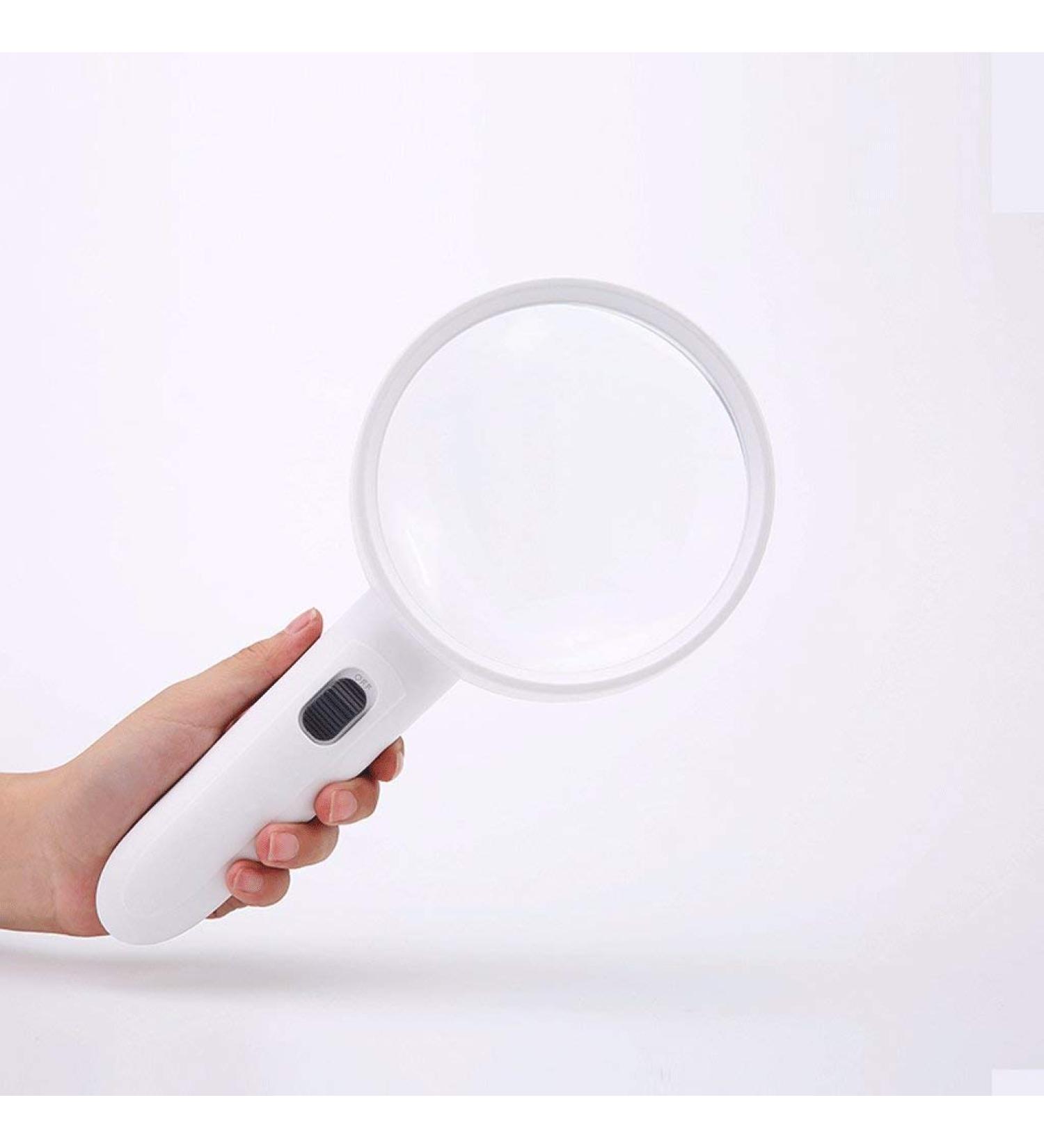 Hand-held Magnifying Glass with Lamp 20 Times 30 Times Old Man Reading Portable High-Definition High-Power Magnifier Made in China - Buy Online on GoSupps.com
