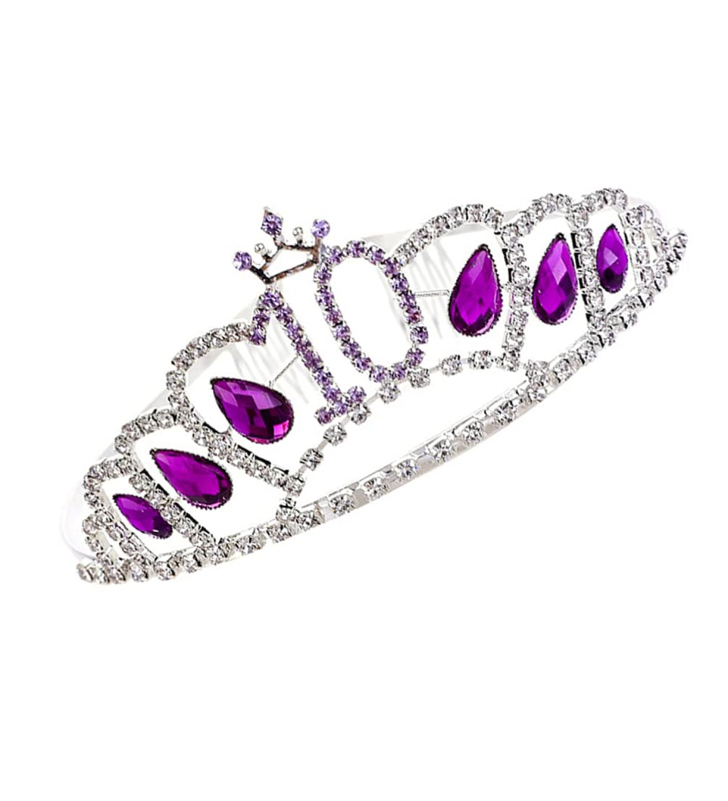 Shop Lurrose Purple Rhinestone Tiara for Toddlers - Birthday & Photo Accessories - Buy Online on GoSupps.com