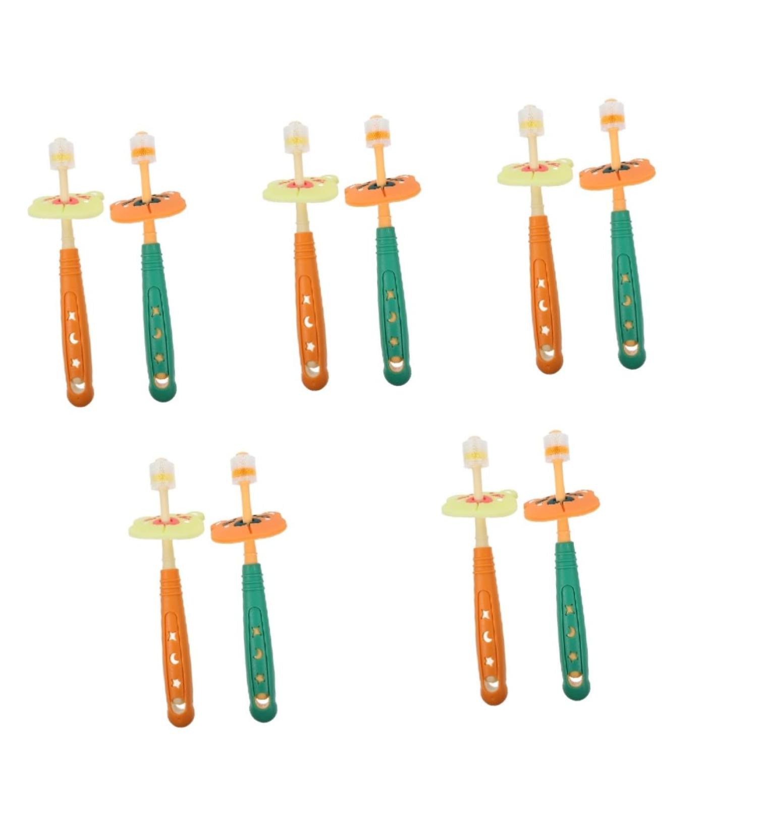 Gleavi Baby Toothbrush Set - 10 Silicone Toothbrushes & Training Cups for Infants 6 Months+ | Travel-Friendly Oral Care Accessories - Buy Online on GoSupps.com