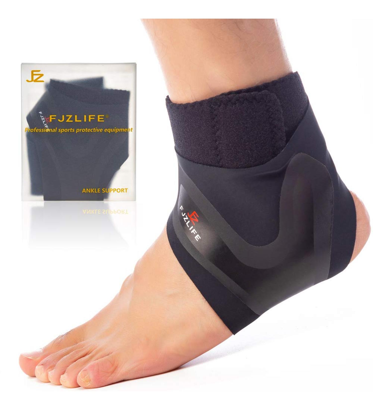 Ankle Compression Support Brace - Adjustable Lightweight Relief for Injury Recovery Joint Pain Achilles Tendon & Plantar Fasciitis | Fast International Shipping - Buy Online on GoSupps.com