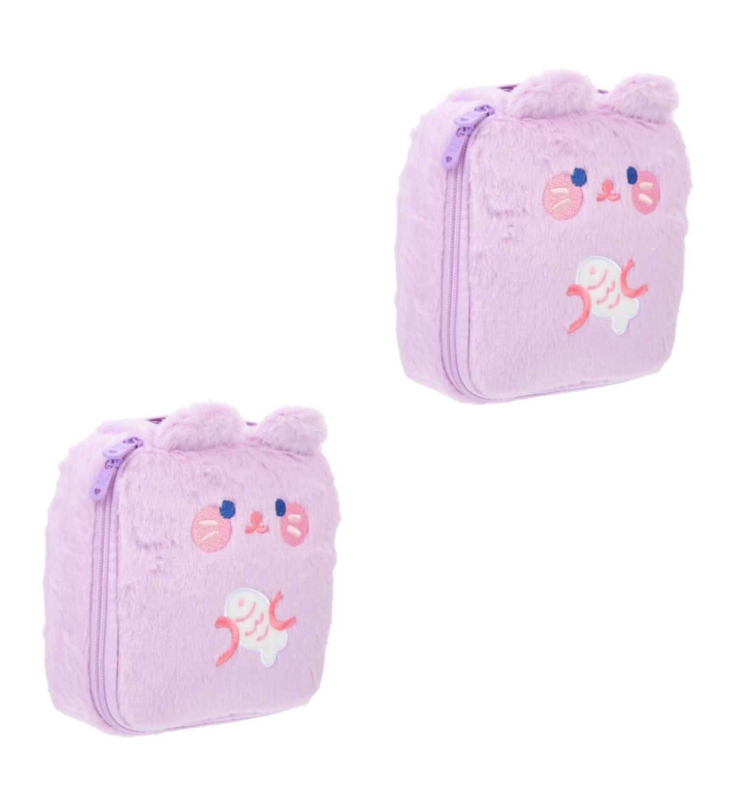 Healifty Plush Storage Bag Set - Decorative Purse Organizer for Menstrual Pads and Napkins - Buy Online on GoSupps.com