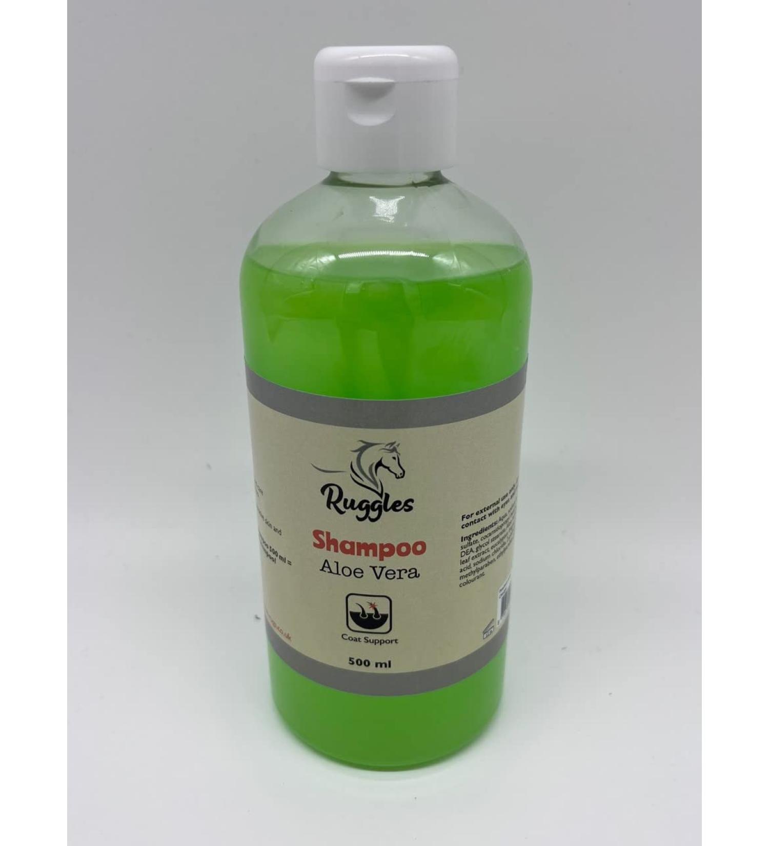 Ruggles Hi Gloss Concentrated Shampoo With Conditioner for Horses Ponies Donkeys and Dogs | Super Concentrated Gentl and Deep Cleansing (500 ml Aloe Vera) 500 ml Aloe Vera - Buy Online on GoSupps.com