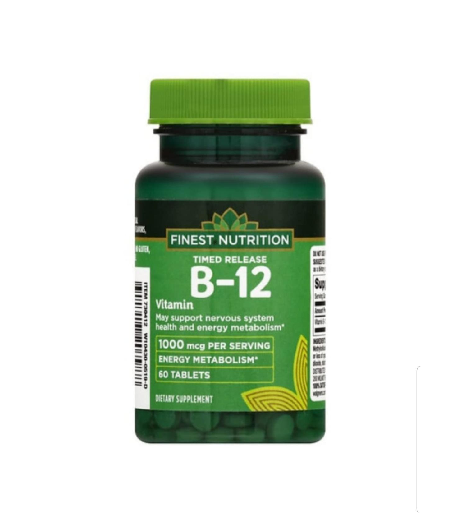 Finest Nutrition B-12 1000mcg 60 Tablets