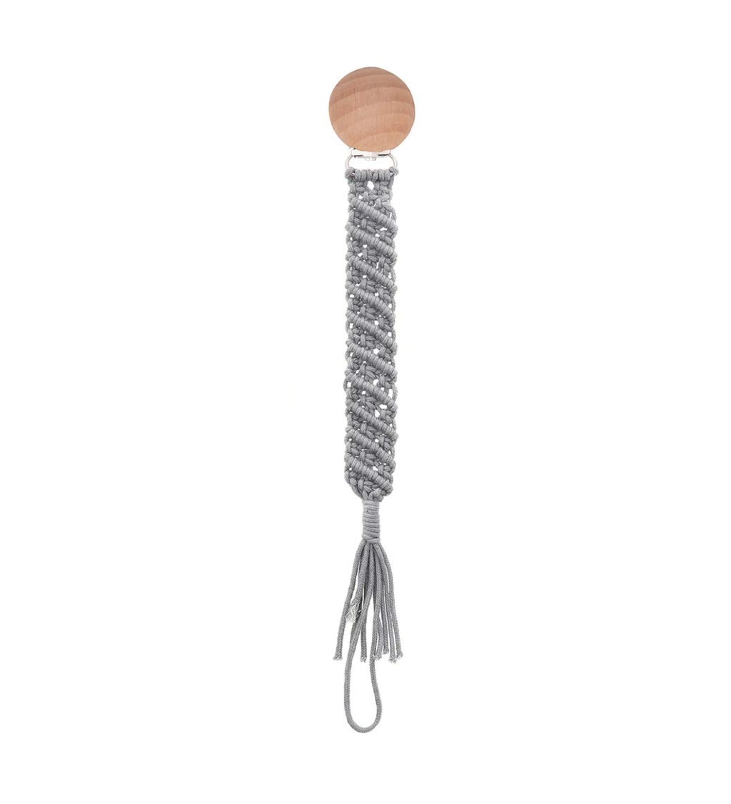 GLASSNOBLE Pacifier Chain - Woven Cotton Rope Baby Clip Holder | International Shipping - Buy Online on GoSupps.com