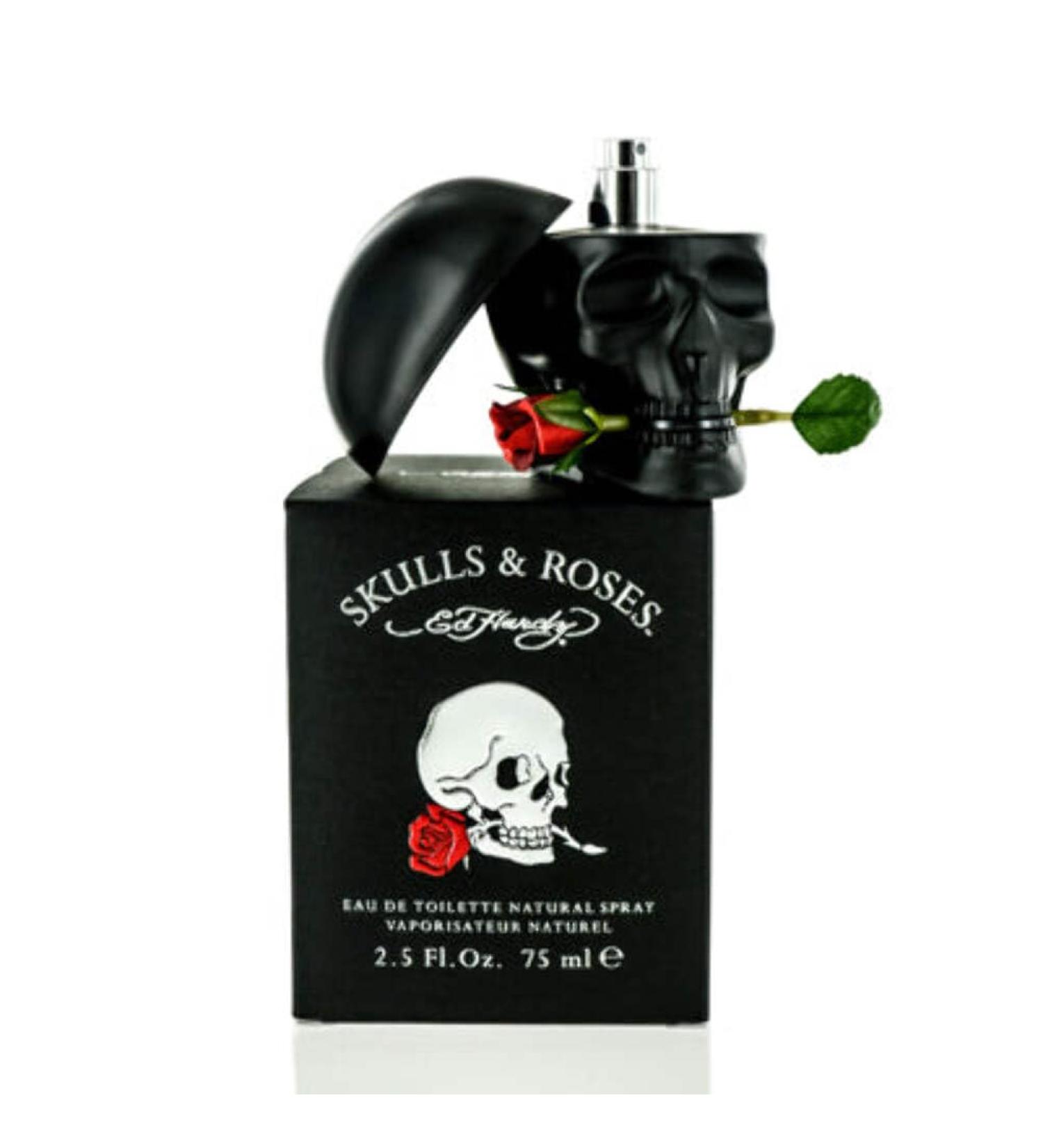 Ed Hardy Men's Cologne Fragrance Spray Skulls and Roses Eau De Toilette 2.5 Fl Oz Fresh Rose Sandalwood 2.5 Fl Oz (Pack of 1)