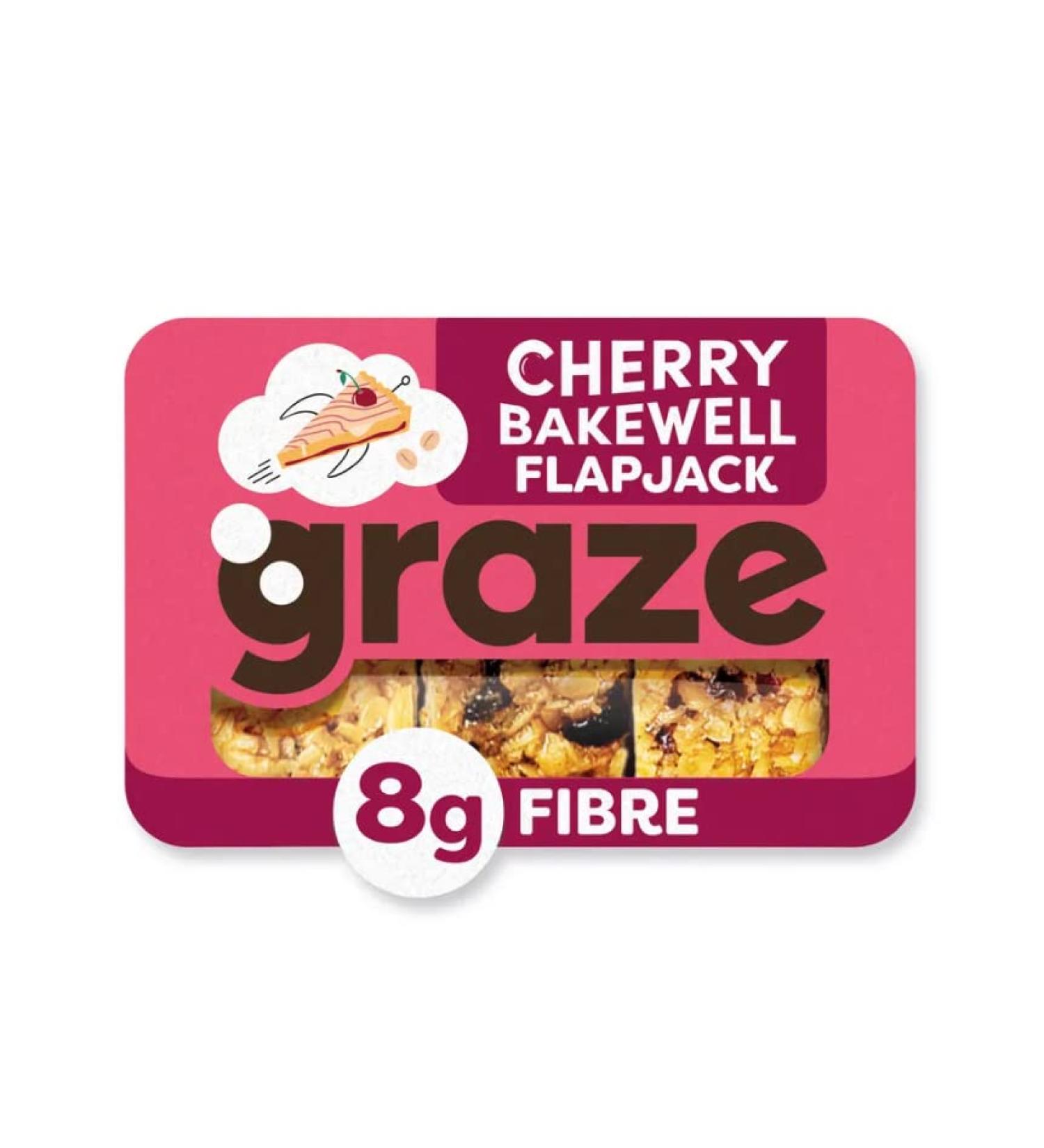 Graze Cherry Bakewell Flapjack Punnet (Pack of 9)