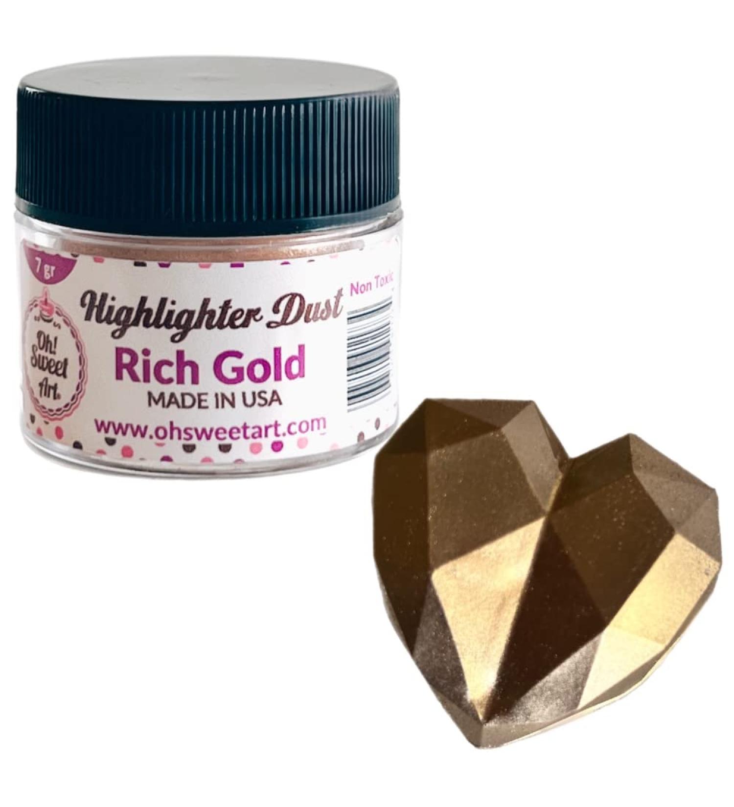 RICH GOLD HIGHLIGHTER DUST (7 grams each container), gold highlighter By Oh! Sweet Art