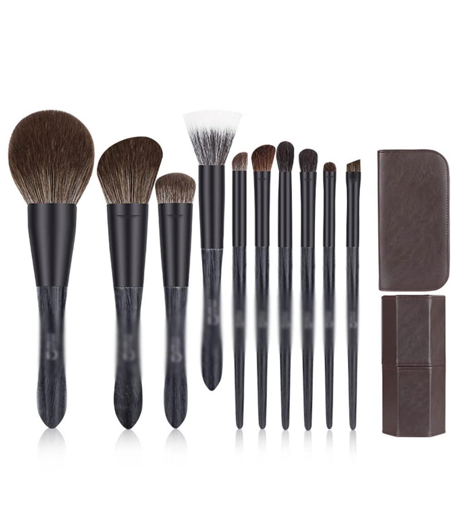 DFHBFG 10 Brushes Set Complete Makeup Brush Set for Concealer Spot Loose Powder & Eye Shadow Perfect for Flawless Makeup Application - Buy Online on GoSupps.com