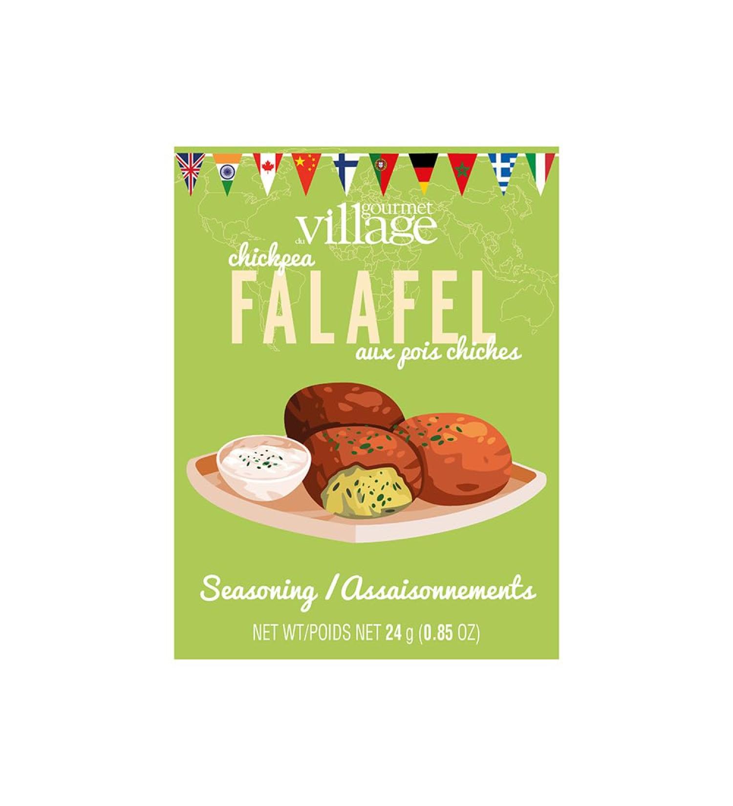Gourmet Du Village Seasoning Falafel Recipe Box 24g - Buy Online on GoSupps.com