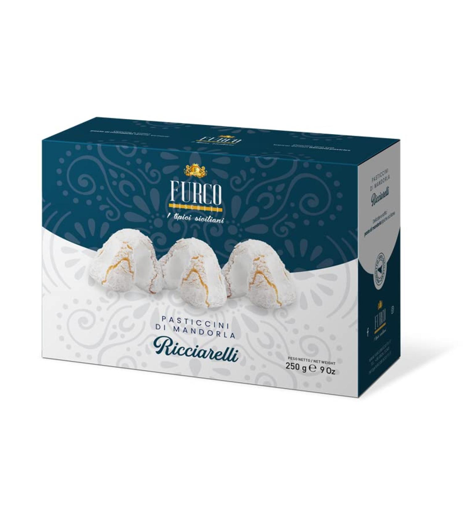 Furco Biscotti | Ricciarelli | Italian Almond Paste Biscuits Box 250g | Artisan Italian | Pasticcini di mandorla (Ricciarelli) - Buy Online on GoSupps.com