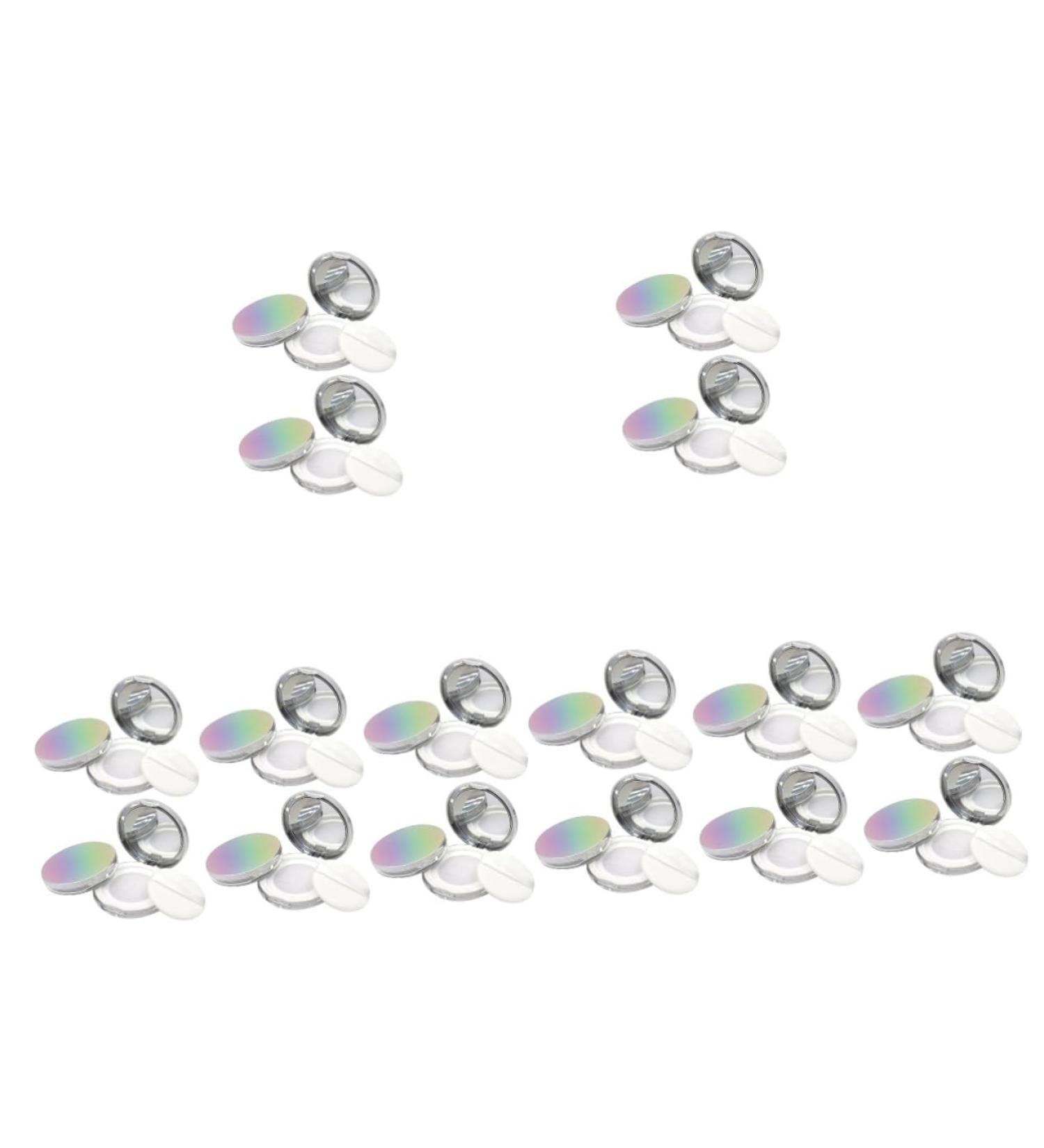 FOMIYES 16 Pcs Powder Box Body Powder Puff Flour Holder Thin Powder Holders Foundation Box 7.5x7.5cmx8pcs Assorted Colorx8pcs - Buy Online on GoSupps.com