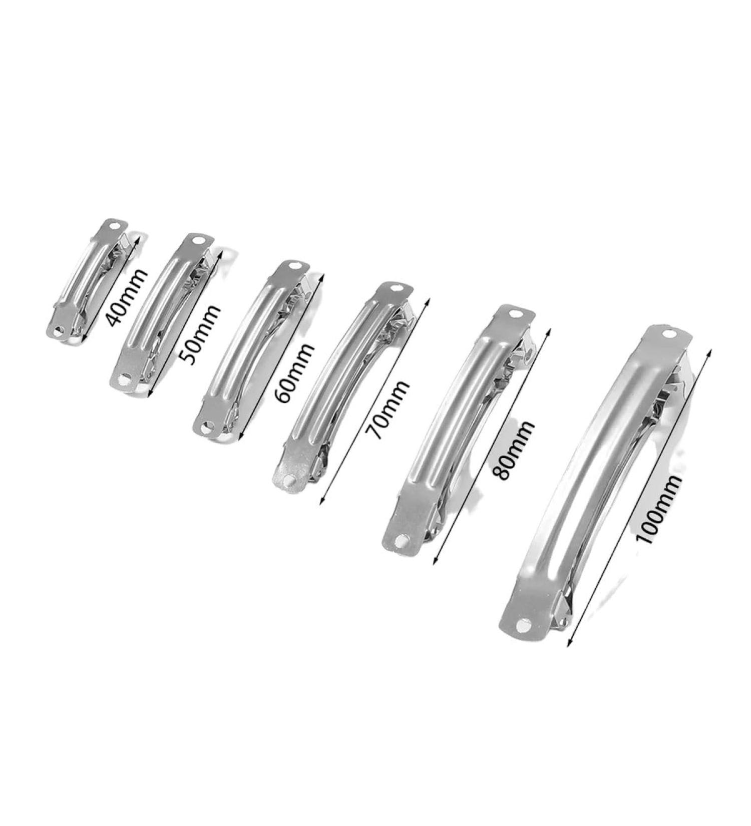 New 2025 10Pcs/Lot French Snap Barrettes Hairwear Hairgrips Spring Hair Settingbow Hairpin Supplies For Jewelry Making Jewelry Fashion Accessories Creative Gift - Buy Online on GoSupps.com