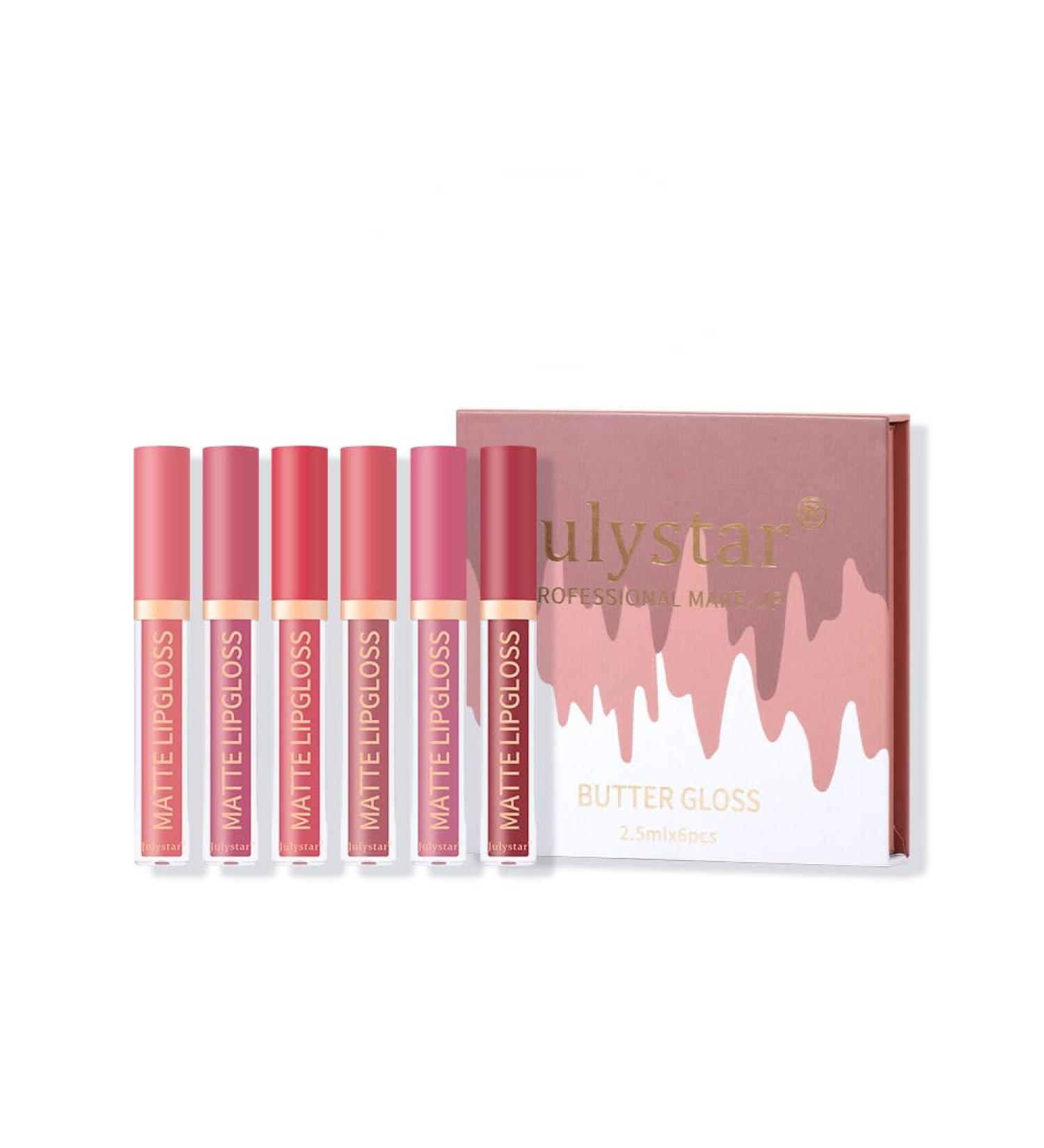 INTEROOKIE Long Lasting Moisturizing Lipstick Set with Water Gloss Mirror Face Nonfading formula for all day wear B - Buy Online on GoSupps.com