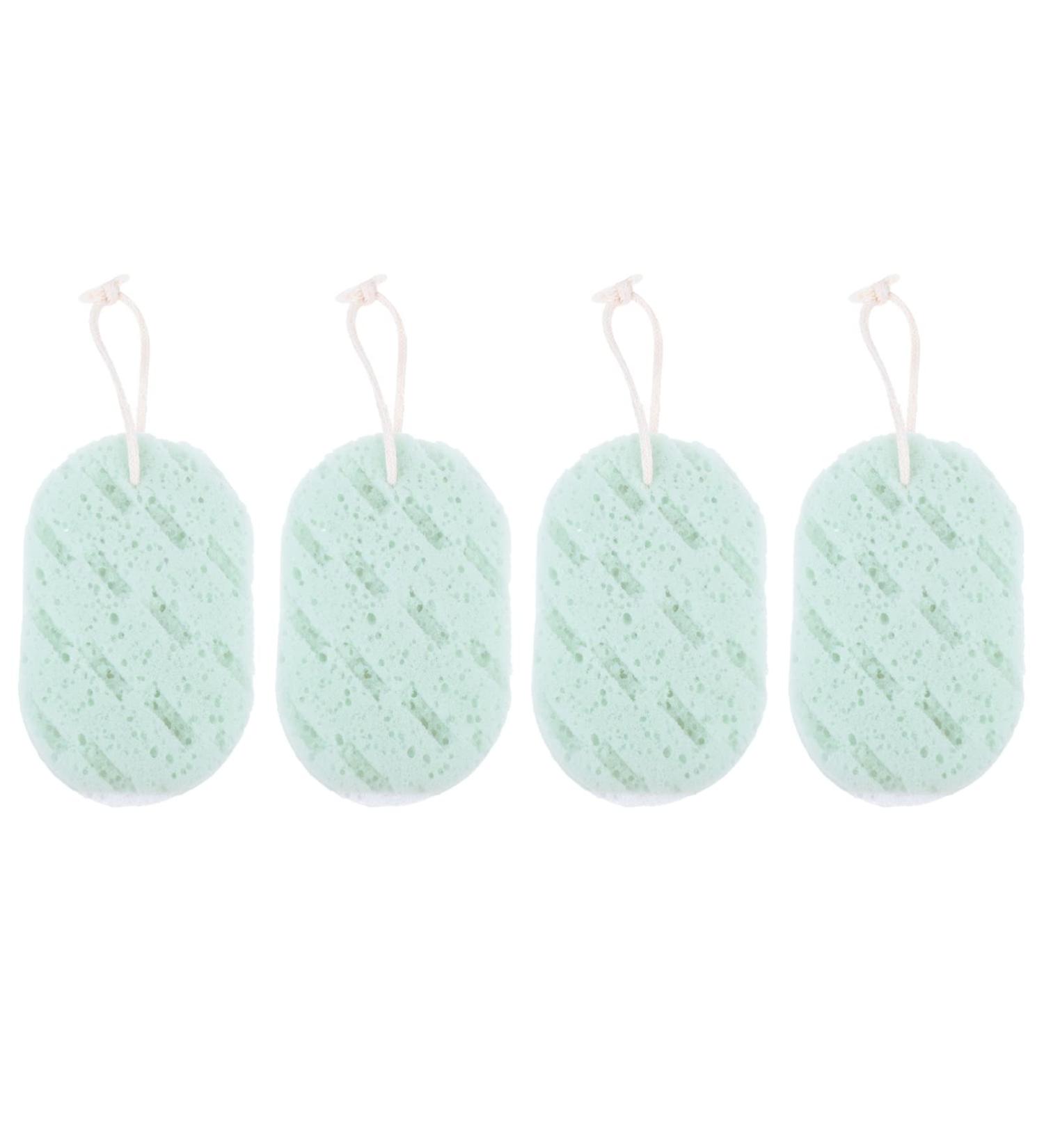 Buy FRCOLOR 4pcs Sponge Bath Wipes | Exfoliating Foam Sea Sponge & Shower Cleaning Supplies for Home & Travel - Buy Online on GoSupps.com