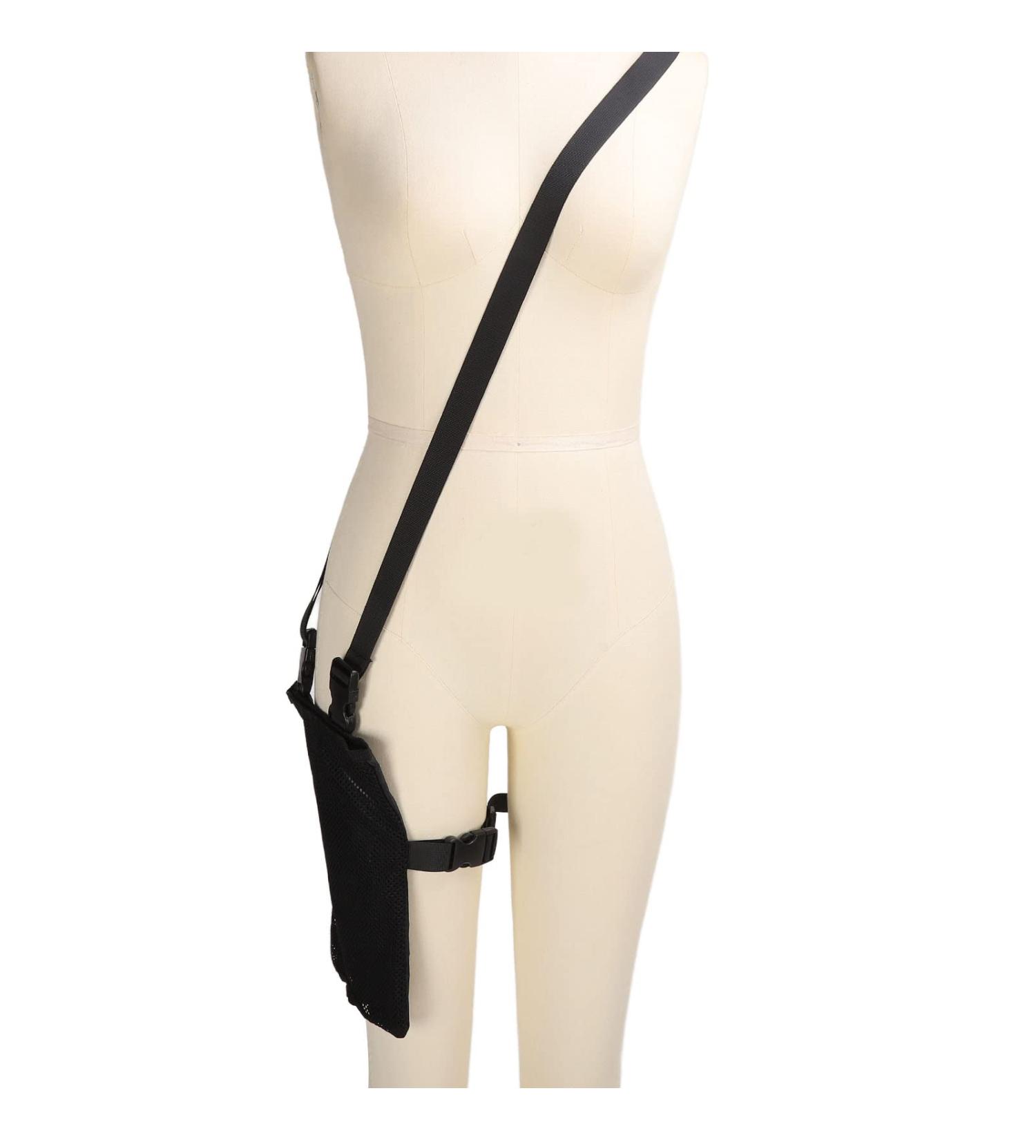 Asixxsix Urine Drainage Bag Holder | 2000 ml Foley Catheter Bag Cover with Adjustable Strap | Durable & Discreet Black Design - Buy Online on GoSupps.com