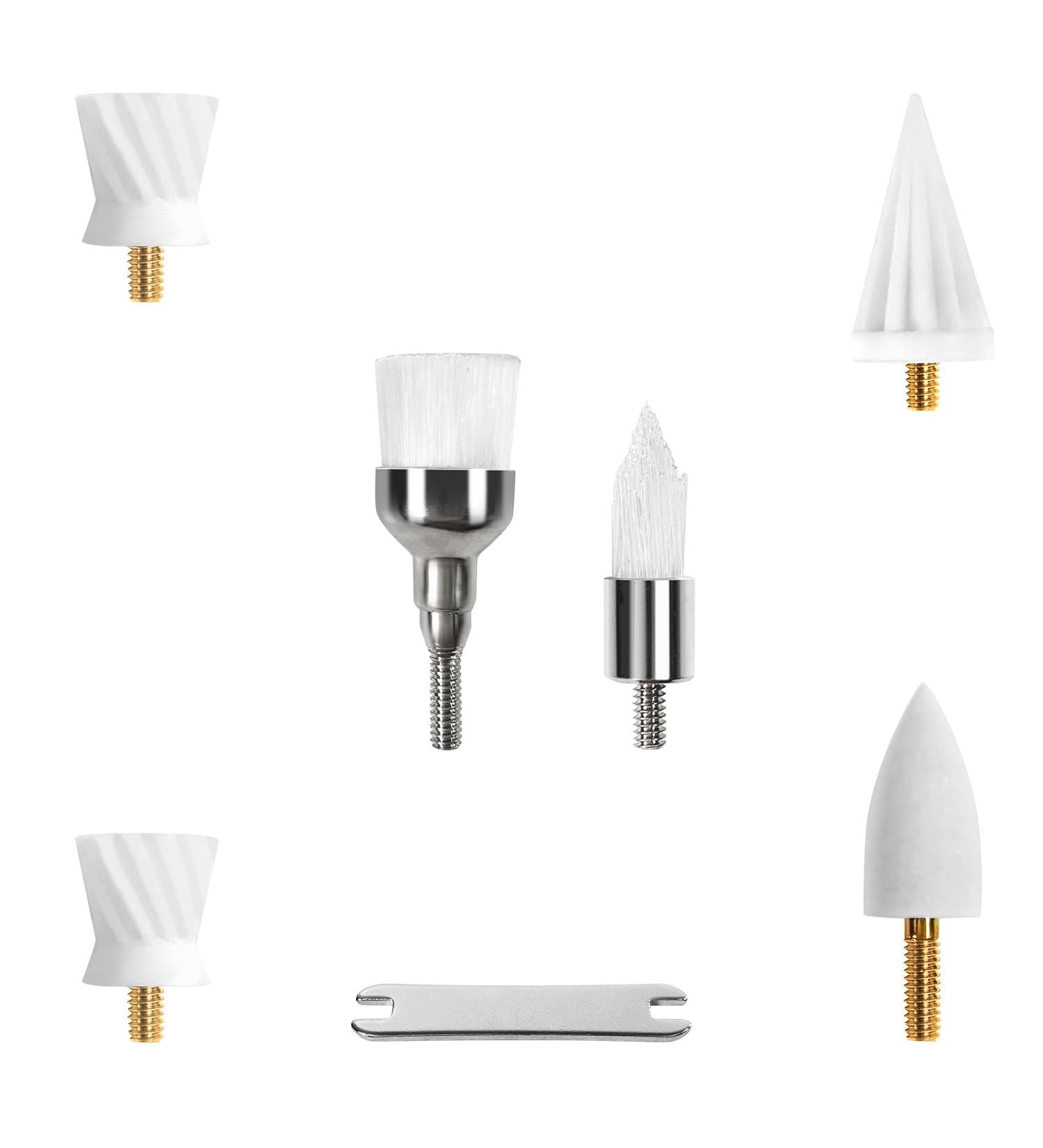 6 Tooth Polisher Replacement Brush Heads | Daily Whitening & Polishing Set for Electric Tooth Polishers - International Shipping Available - Buy Online on GoSupps.com
