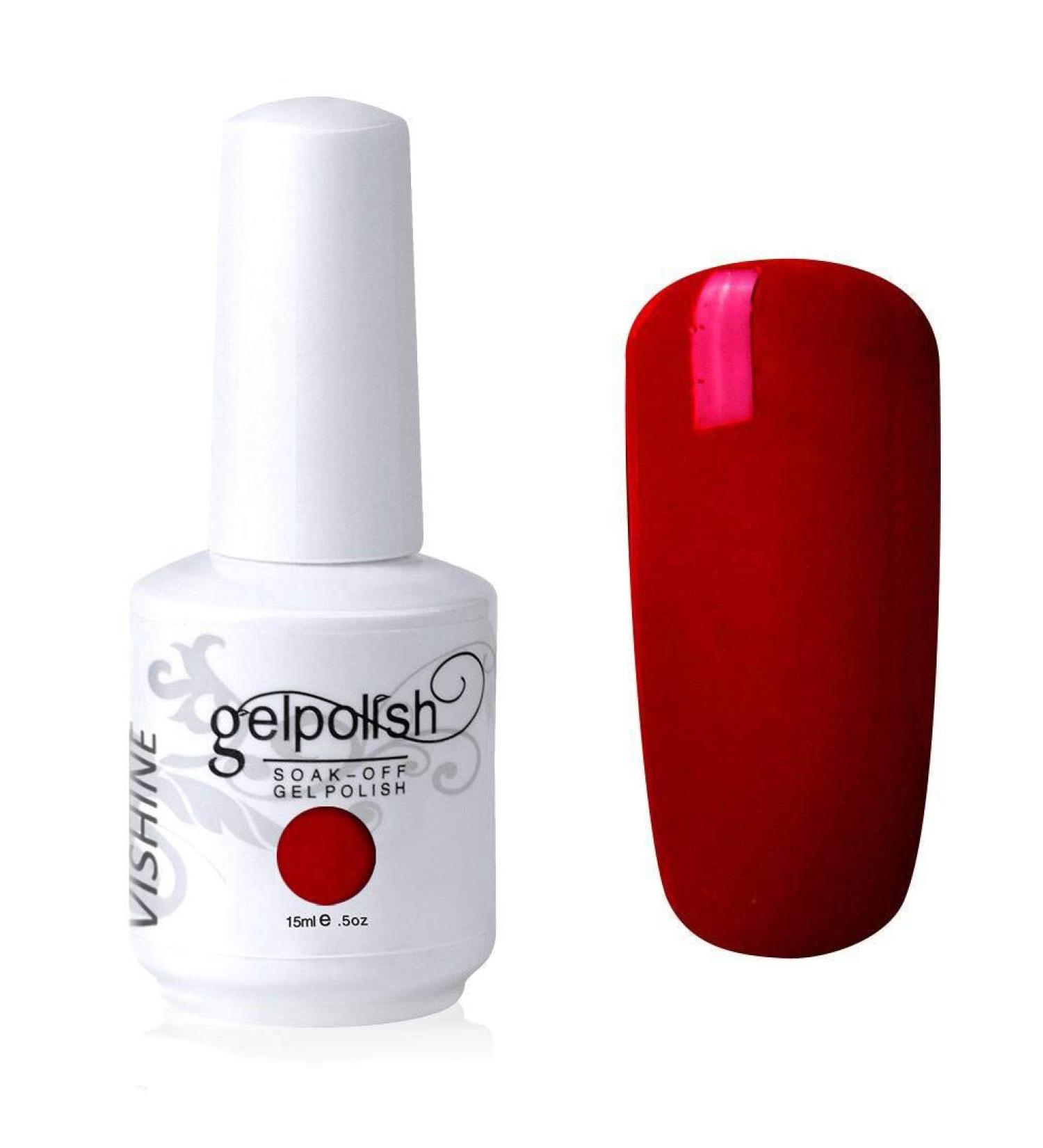 Vishine Gelpolish Soak-off Nail Art UV LED Nail Polish Salon Manicure Red Color(478) #478 - Buy Online on GoSupps.com