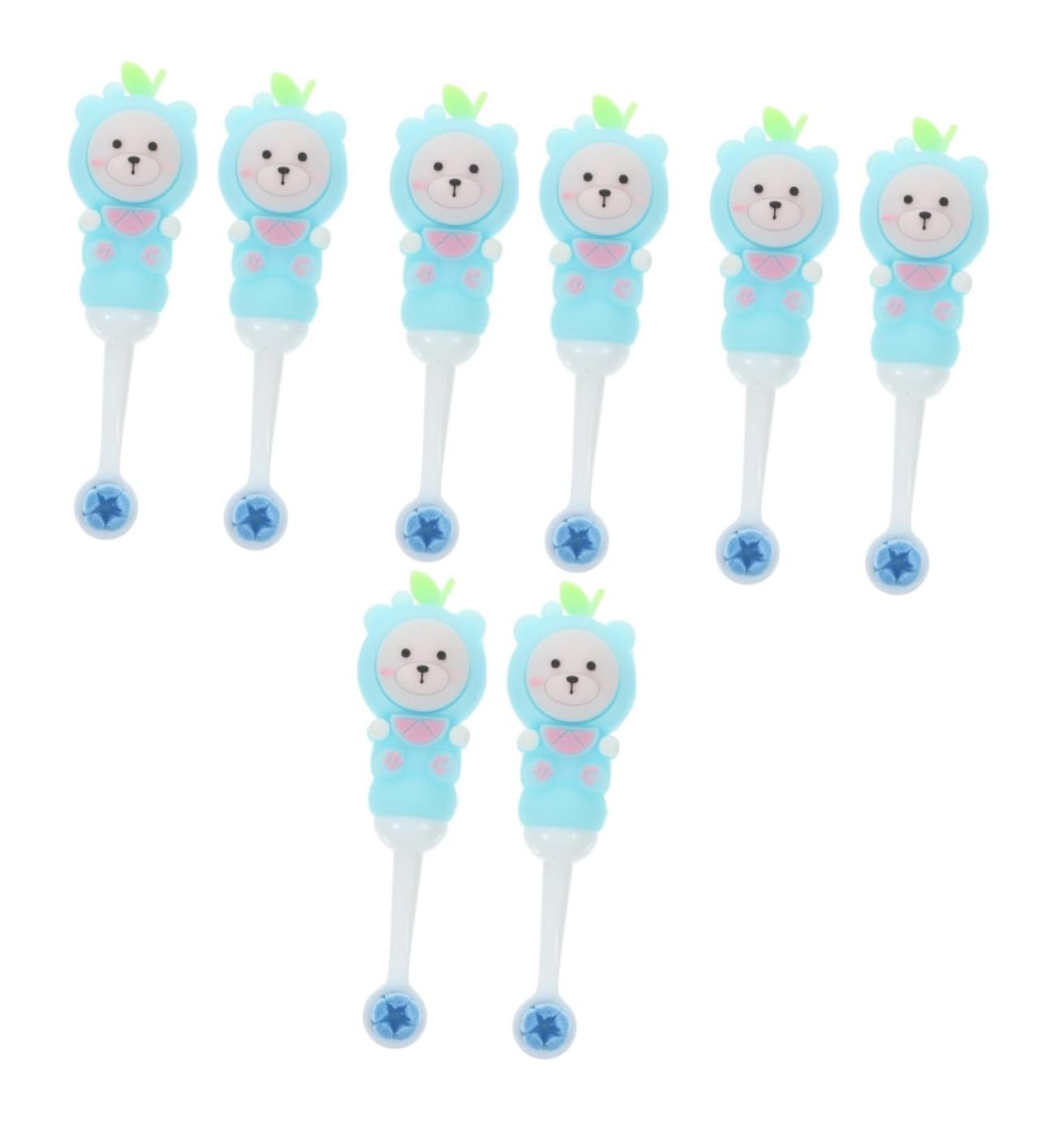 Ipetboom 8 STK Kids Toothbrush Set - Soft Bristles Travel Toothbrushes for Toddlers | Cute Bear & Sweet Fruit Designs - Buy Online on GoSupps.com