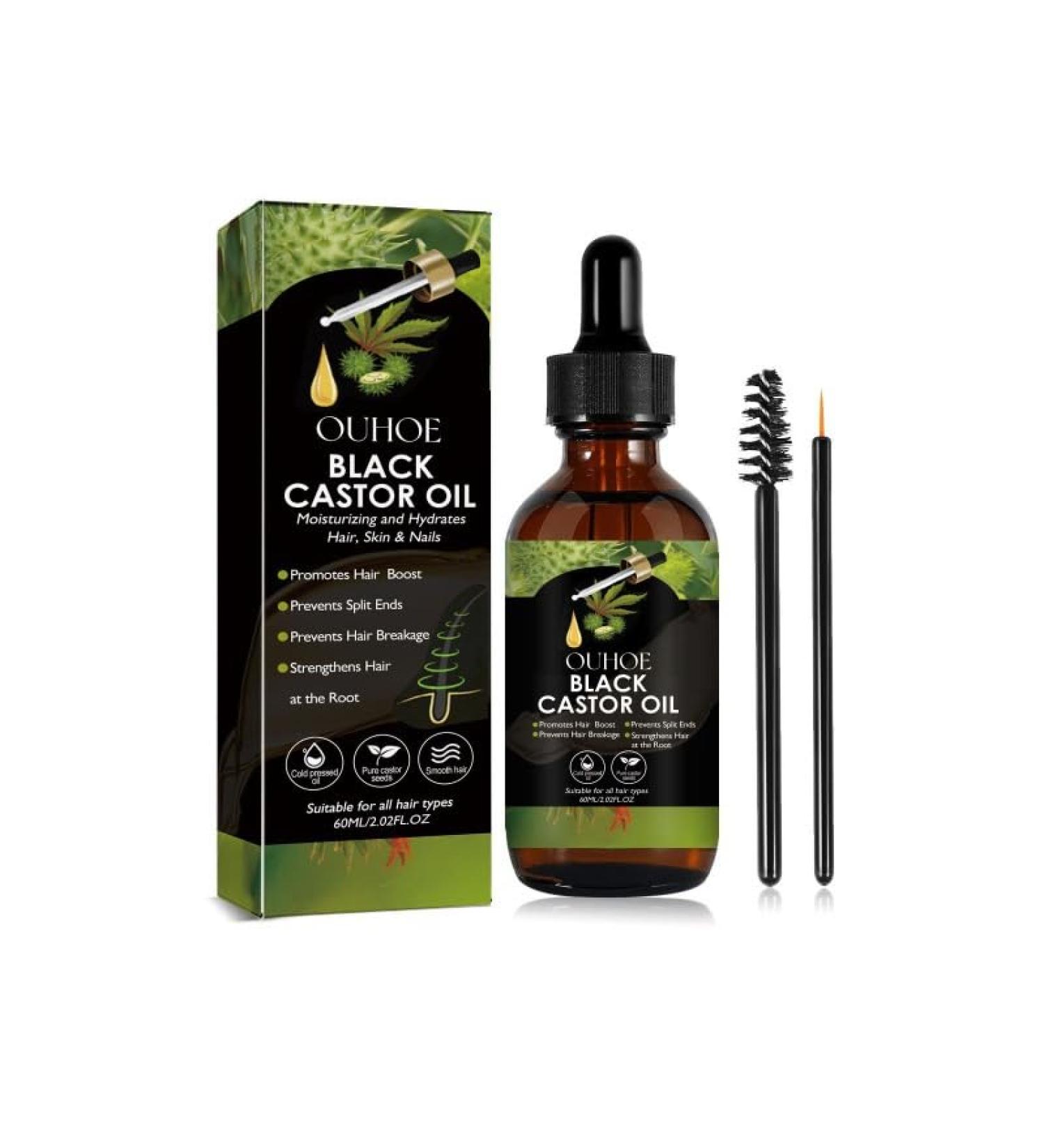Premium Black Castor Oil - 100% Pure & Natural for Hair & Skin Wellness | International Shipping Available - Buy Online on GoSupps.com