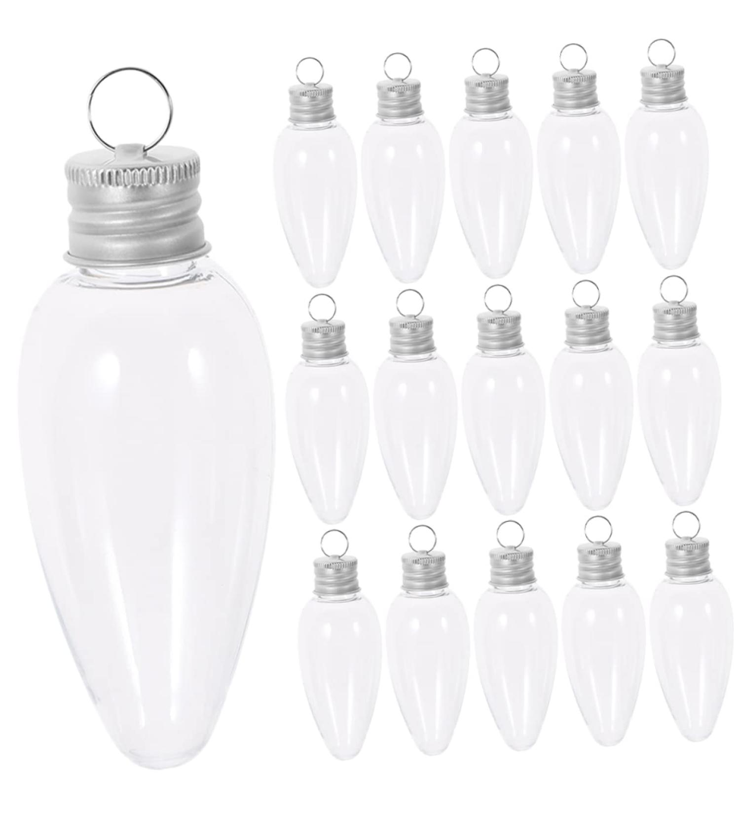 PRETYZOOM 24pcs Small Light Bulb Candy Bottle Ornament Plastic Containers Candy Packaging Bottle Party Bottle - Buy Online on GoSupps.com