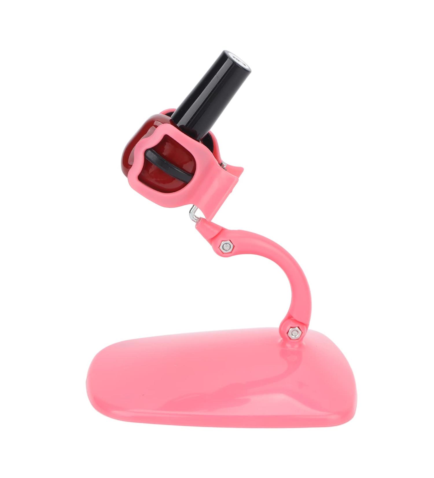 Nail Polish Holder Fingernail Painting Tools Hands Free Nail Polish Bottle Holder Anti-Spill Nail Polish Base Pedicure & Manicure Accessories with Wide Base - Pink - Buy Online on GoSupps.com