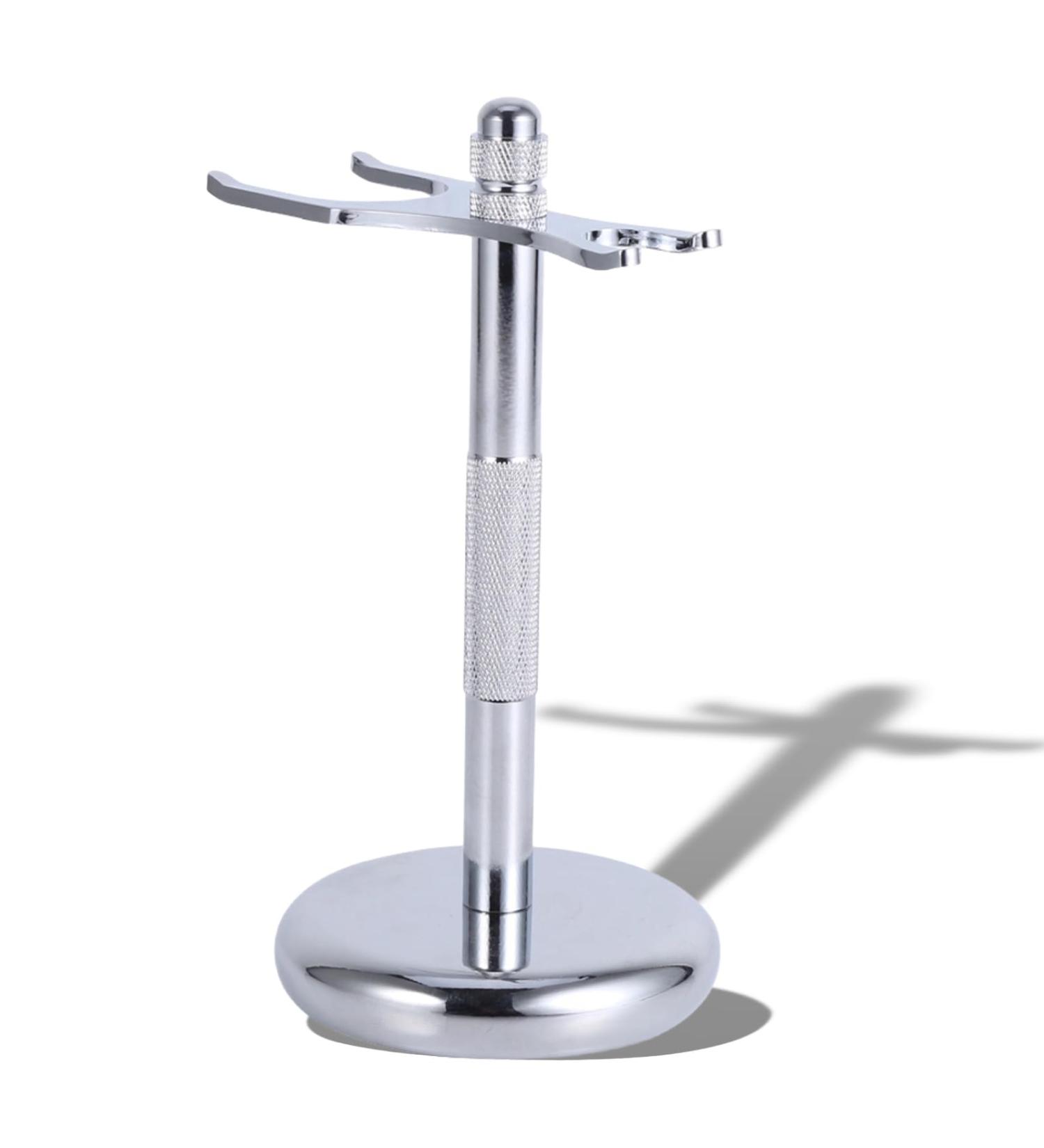 Premium Aluminum Shaving Brush Stand - Durable Holder Rack for Grooming Tools | 15cm x 7cm | Fast International Shipping - Buy Online on GoSupps.com