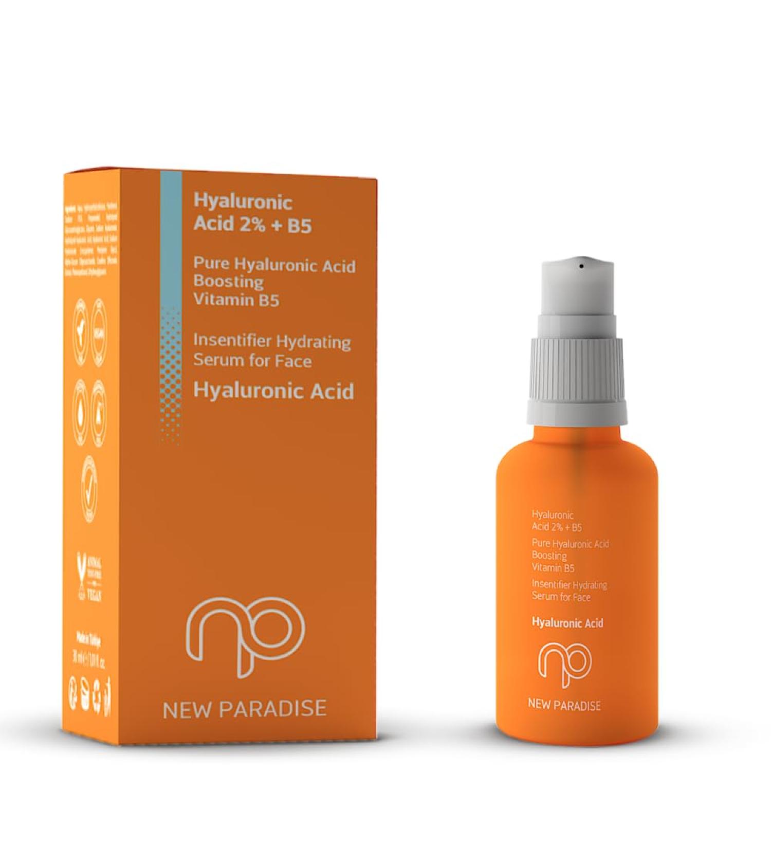 New Paradise Hyaluronic Acid Serum 2% + Vitamin B5 - Hydrating Face Serum - Cruelty-Free & International Shipping - Buy Online on GoSupps.com