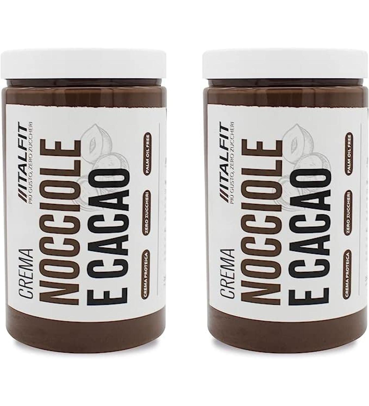 Protein spread without added sugar with hazelnuts and cocoa without preservatives or colours gluten or palm oil handmade product of Sicilian origin - Buy Online on GoSupps.com