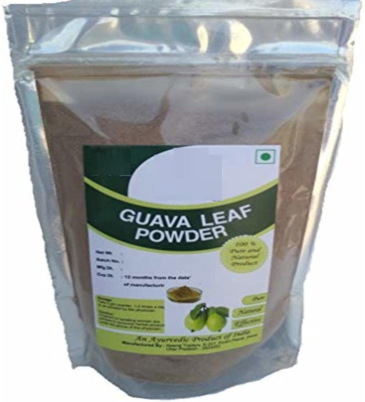Guava leaves Powder|Psidium guajava|Dried Pure Guava leaf |Amrood Patti - 400 Gm - Buy Online on GoSupps.com