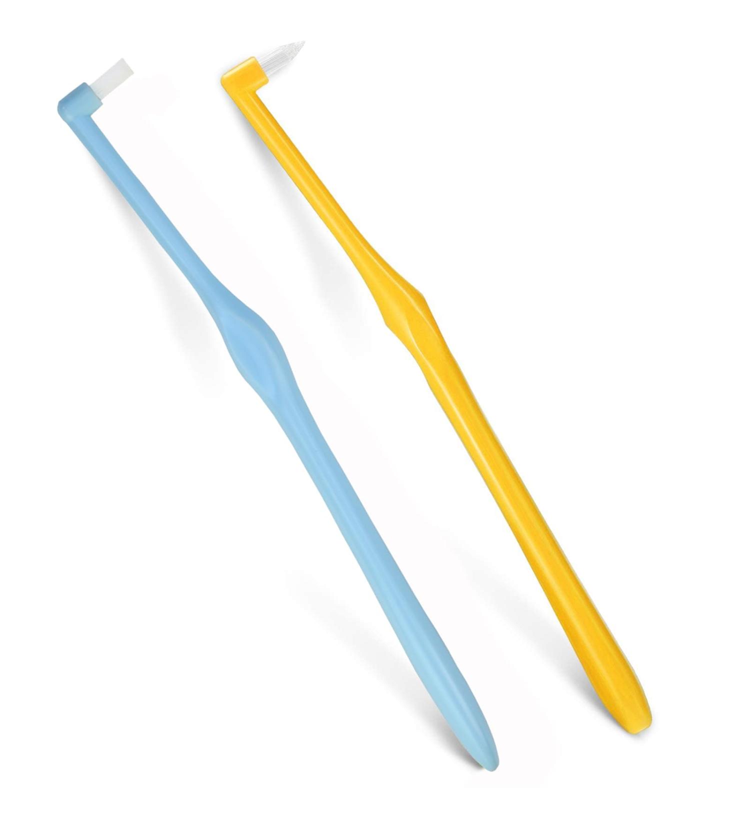 Ieron Tuft Toothbrush Set - 2 Pieces Pointed & Flat Soft Slim Design for Detail Cleaning | International Shipping - Buy Online on GoSupps.com