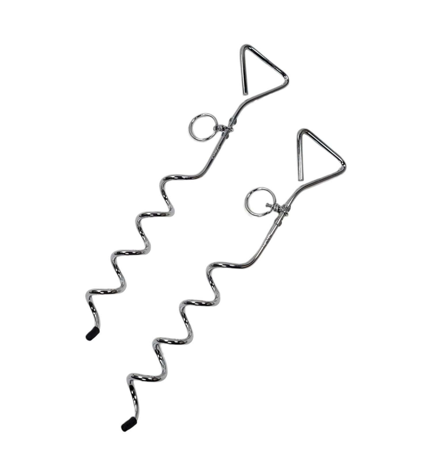 BUSDUGA 4446 Set of 2 Mooring Spirals for Dogs - 42cm Ground Anchor & Leash Attachment - Ideal for Secure Dog Tethering - Buy Online on GoSupps.com