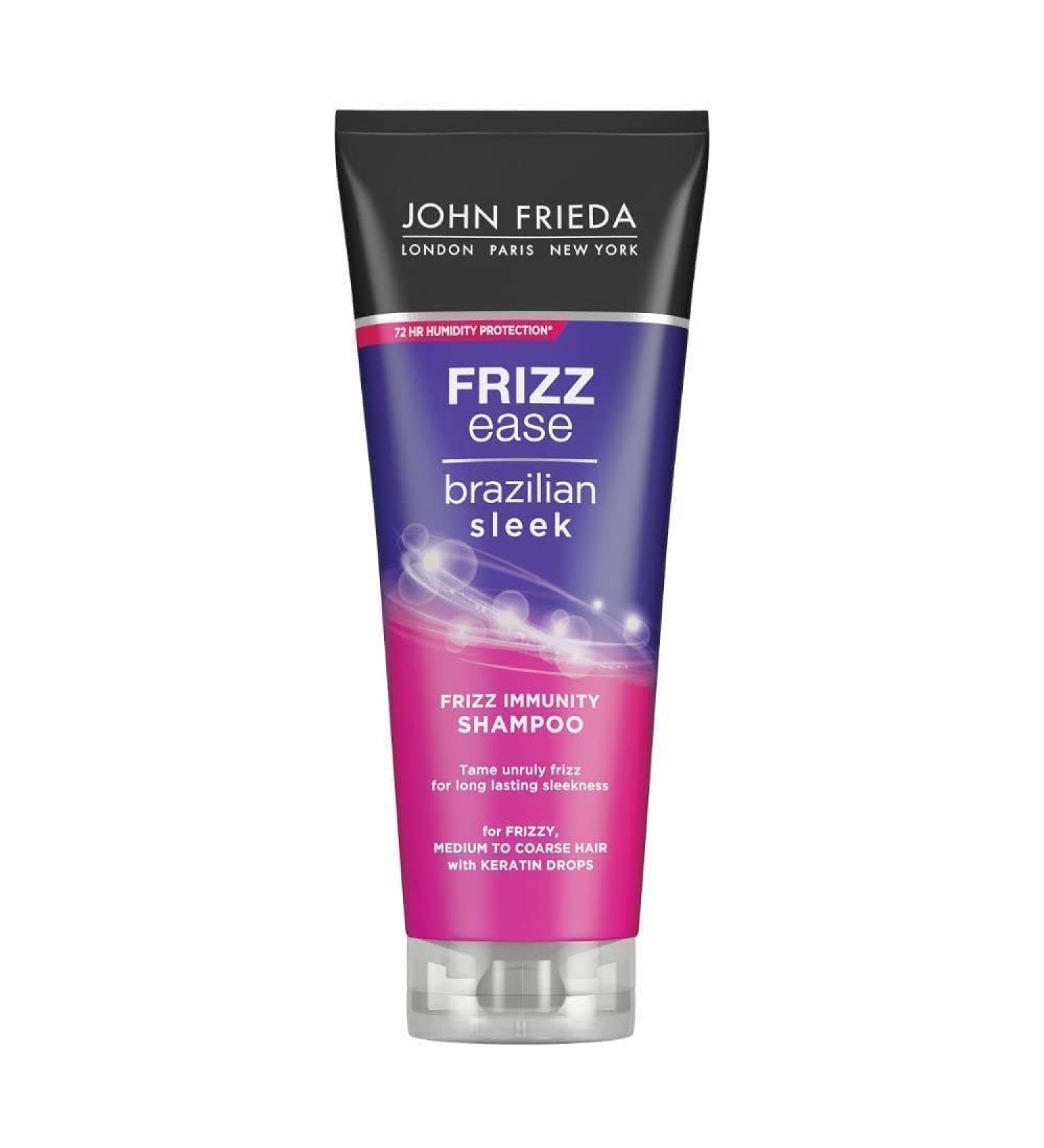 John Frieda Frizz Ease Brazilian Sleek Frizz Immunity Shampoo 250 ml Moisturizing shampoo for dry and frizzy hair