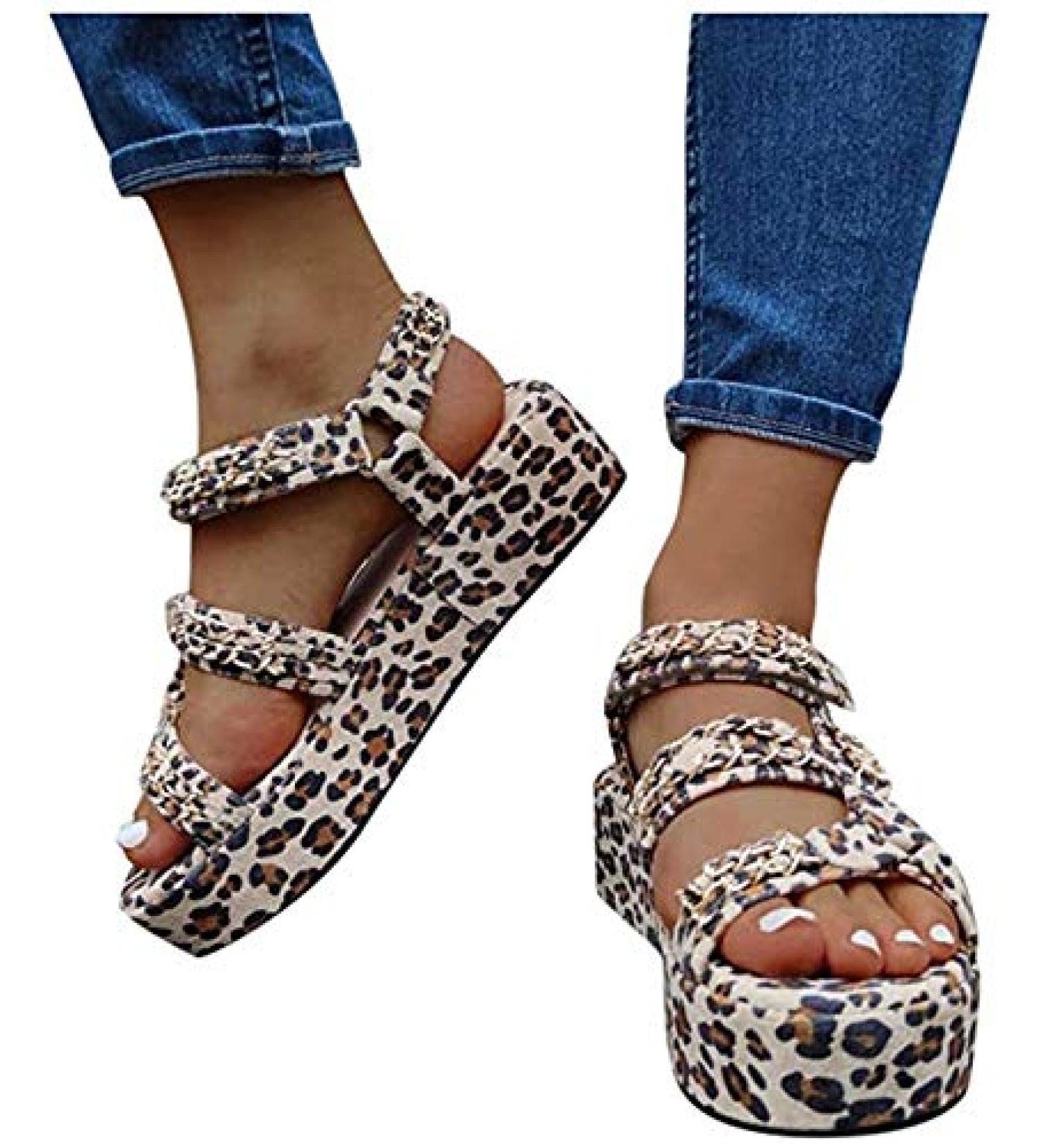 Creev Women's Wedge Heel Sandals - Sexy Snake Leather Open Toe Slingbacks Multicolored Styles Available (EU Sizes 37 & 41) - Shop Now! - Buy Online on GoSupps.com