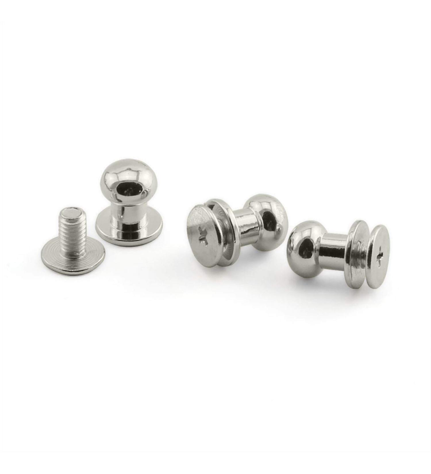 ZRM&E 15PCS 6mm Silver Round Head Button Screw Stud Rivets for Leather Craft DIY Decoration - Buy Online on GoSupps.com