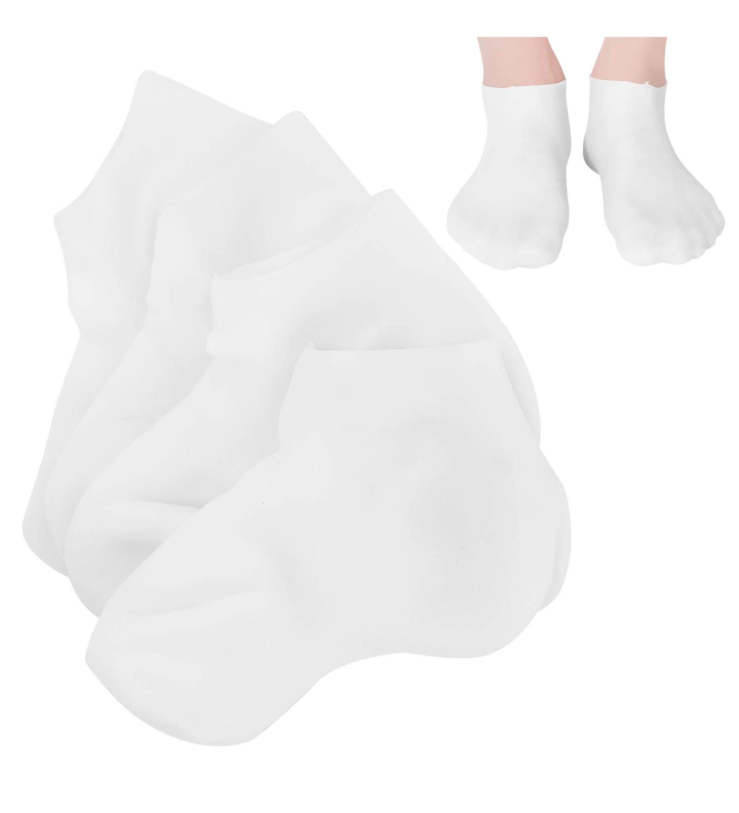 Moisturizing Socks - 2 Pairs of Elastic Spa Socks for Dry Feet & Cracked Heels (Size M 36-38) | Overnight Footcare Peeling Socks - Buy Online on GoSupps.com
