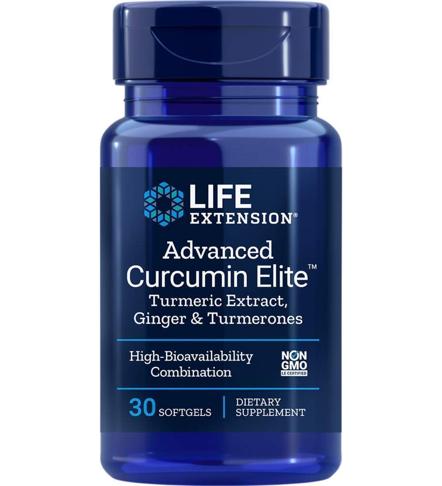 Life Extension Advanced Curcumin Elite Turmeric Extract with Ginger & Turmerones - 30 Softgels - Buy Online on GoSupps.com