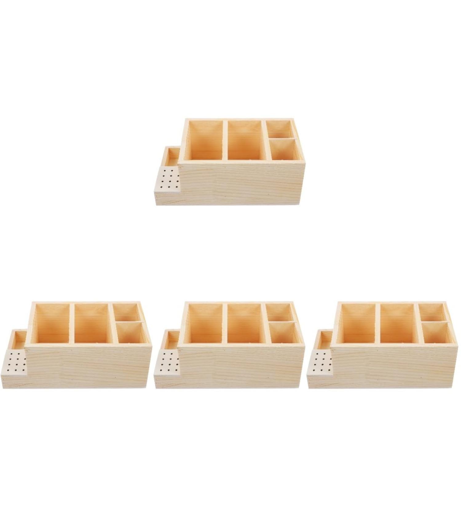 Beaupretty Desk grinding head storage desk pen pencil holder makeup brush finger nail art tool organizer remote control organizer grinding head holder drill rig wooden Tool Makeup - Buy Online on GoSupps.com