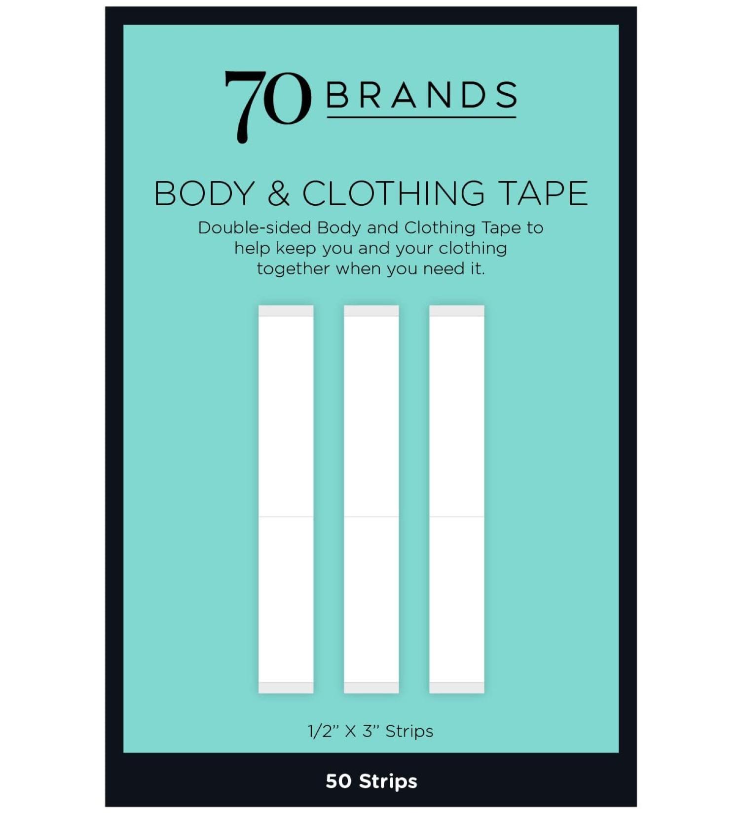 70 Brands Double Sided Clothing & Body Tape - Strong Adhesive for Secure Fashion Fixes - Buy Online on GoSupps.com