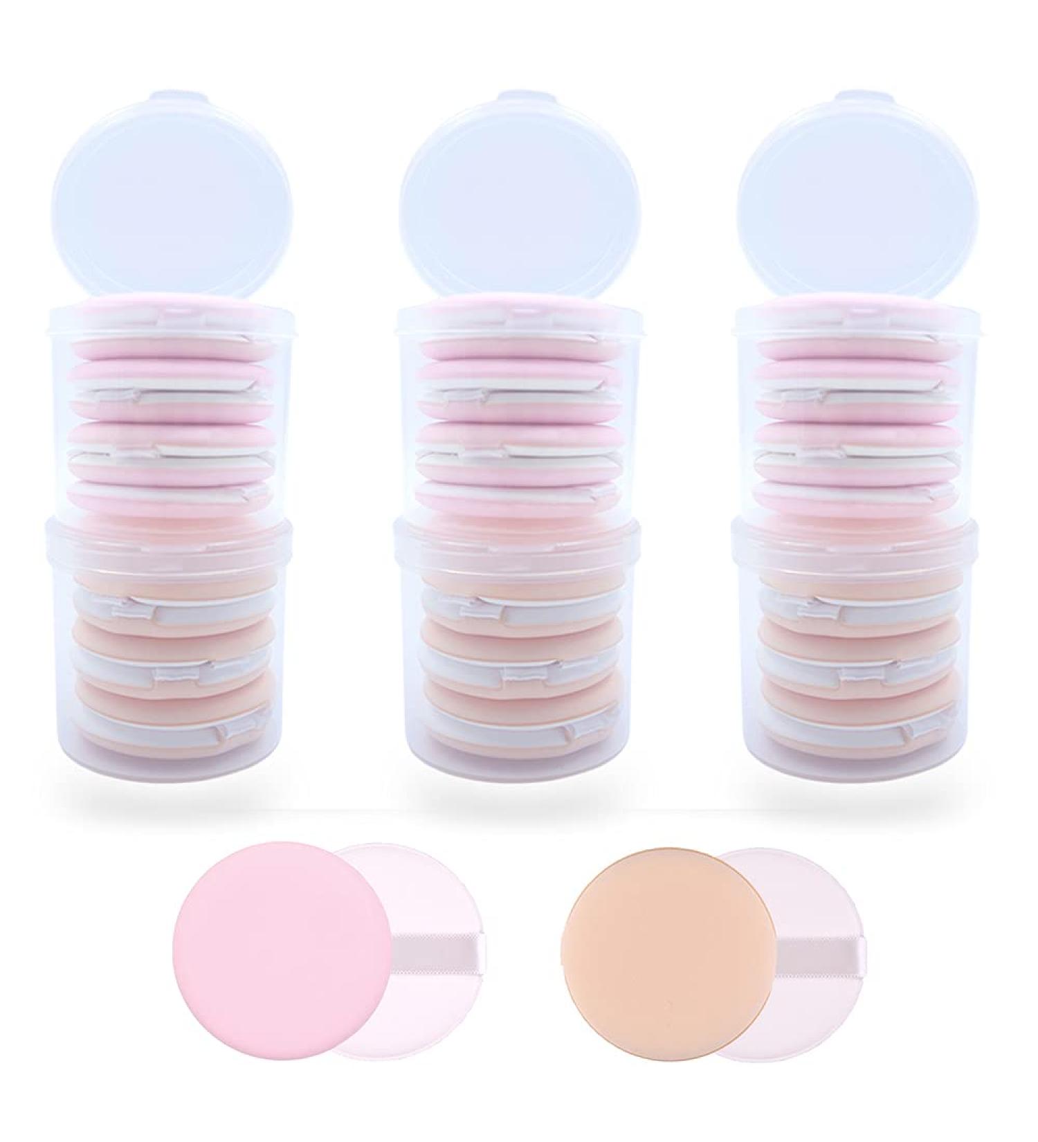 42 PCS Cosmetic Powder Puff For Face Powder Makeup Foundation Sponge Air Cushion Powder Puff Round Latex-free Blending Sponge for Liquid Foundation Cream Powder Concealer - Buy Online on GoSupps.com