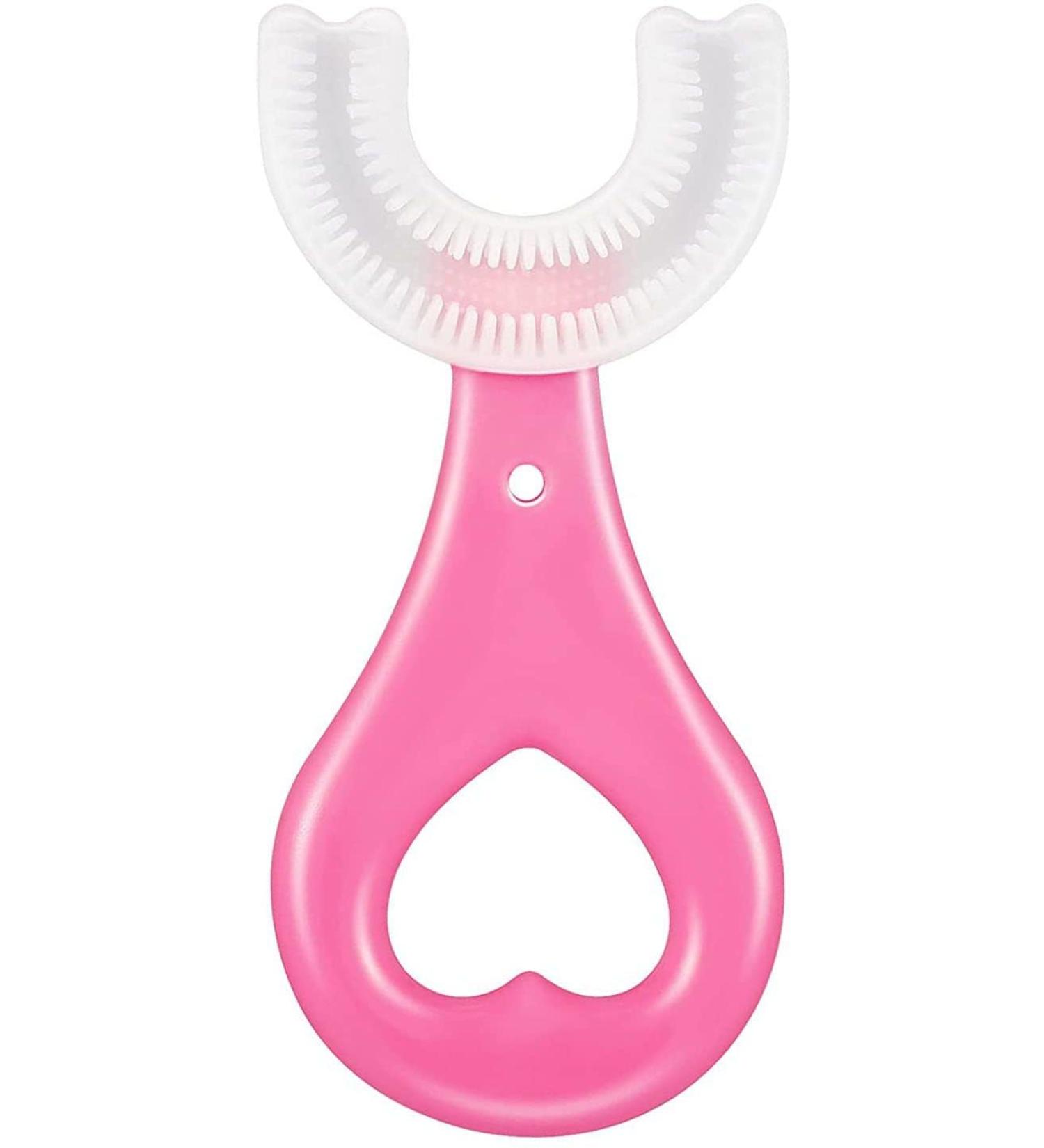 U Shaped Toothbrush for Kids | Manual Whitening Silicone Brush Head | Multicolor Infant Toothbrush - Buy Online on GoSupps.com