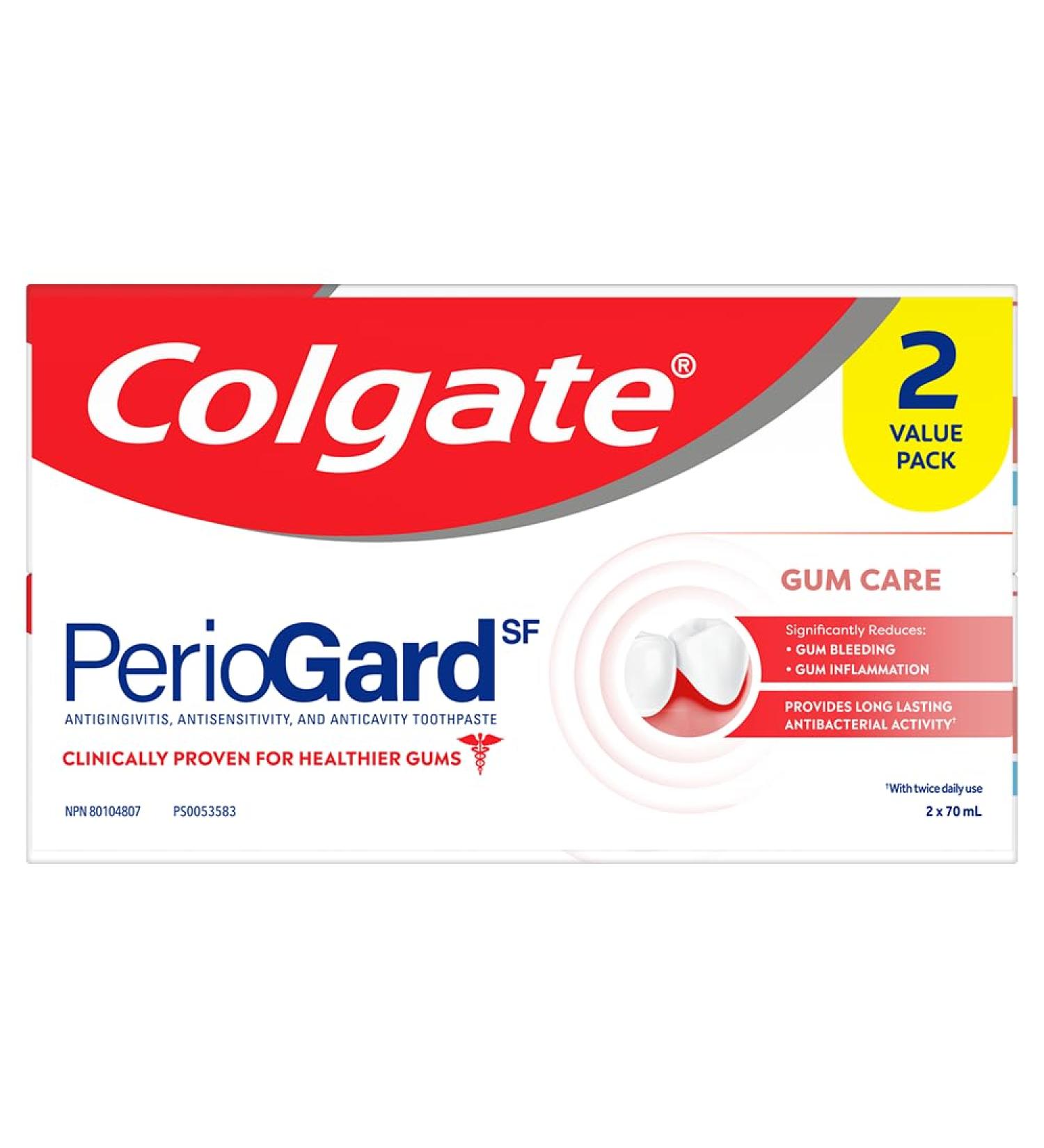 Colgate PerioGard Gum Care 2-Pack (70mL) - Combat Gingivitis & Boost Gum Health - Enamel Repair Toothpaste - Buy Online on GoSupps.com