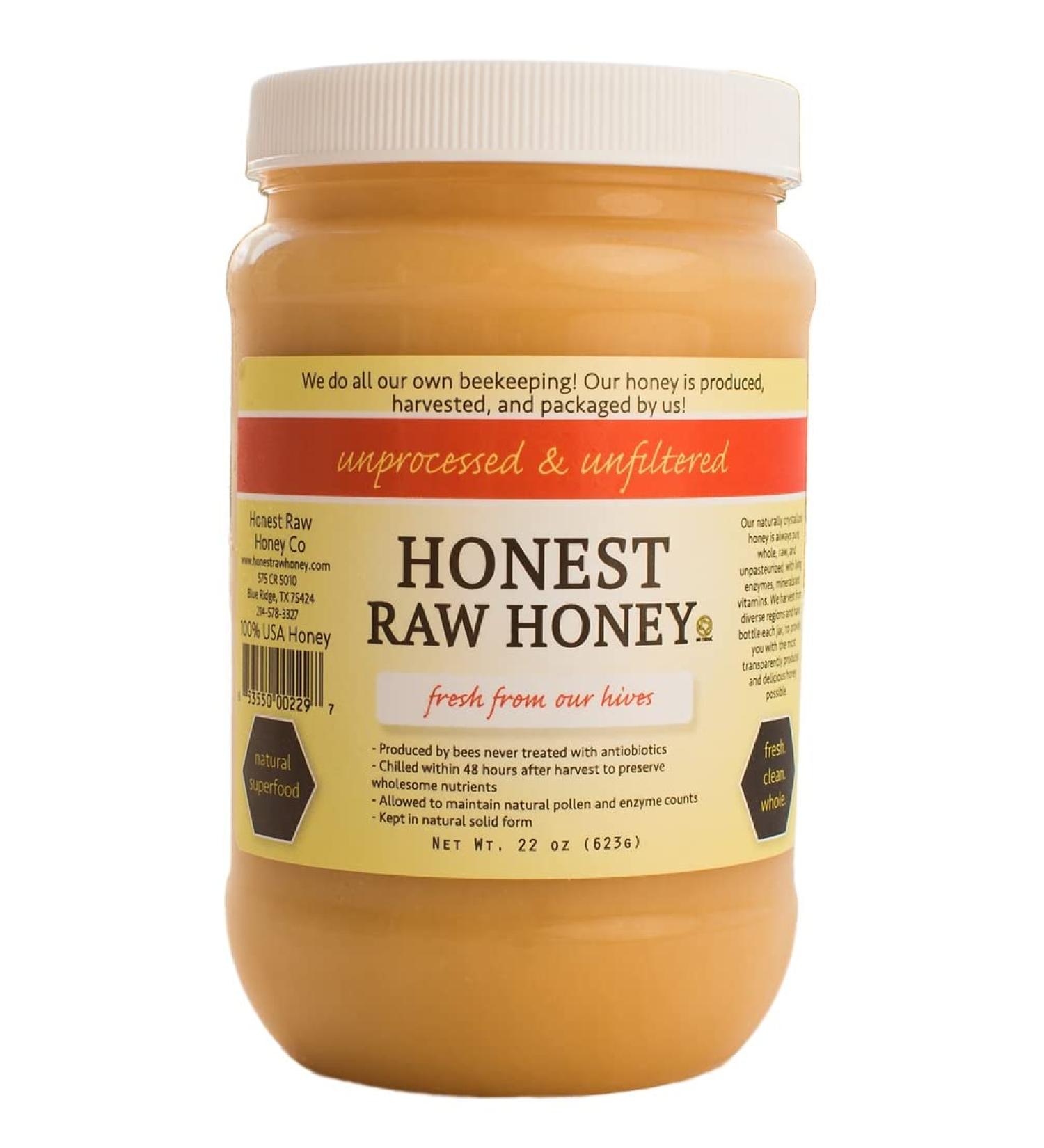 Honest Raw Honey (Raw Honey, 22 oz) Raw Honey 1.37 Pound (Pack of 1)