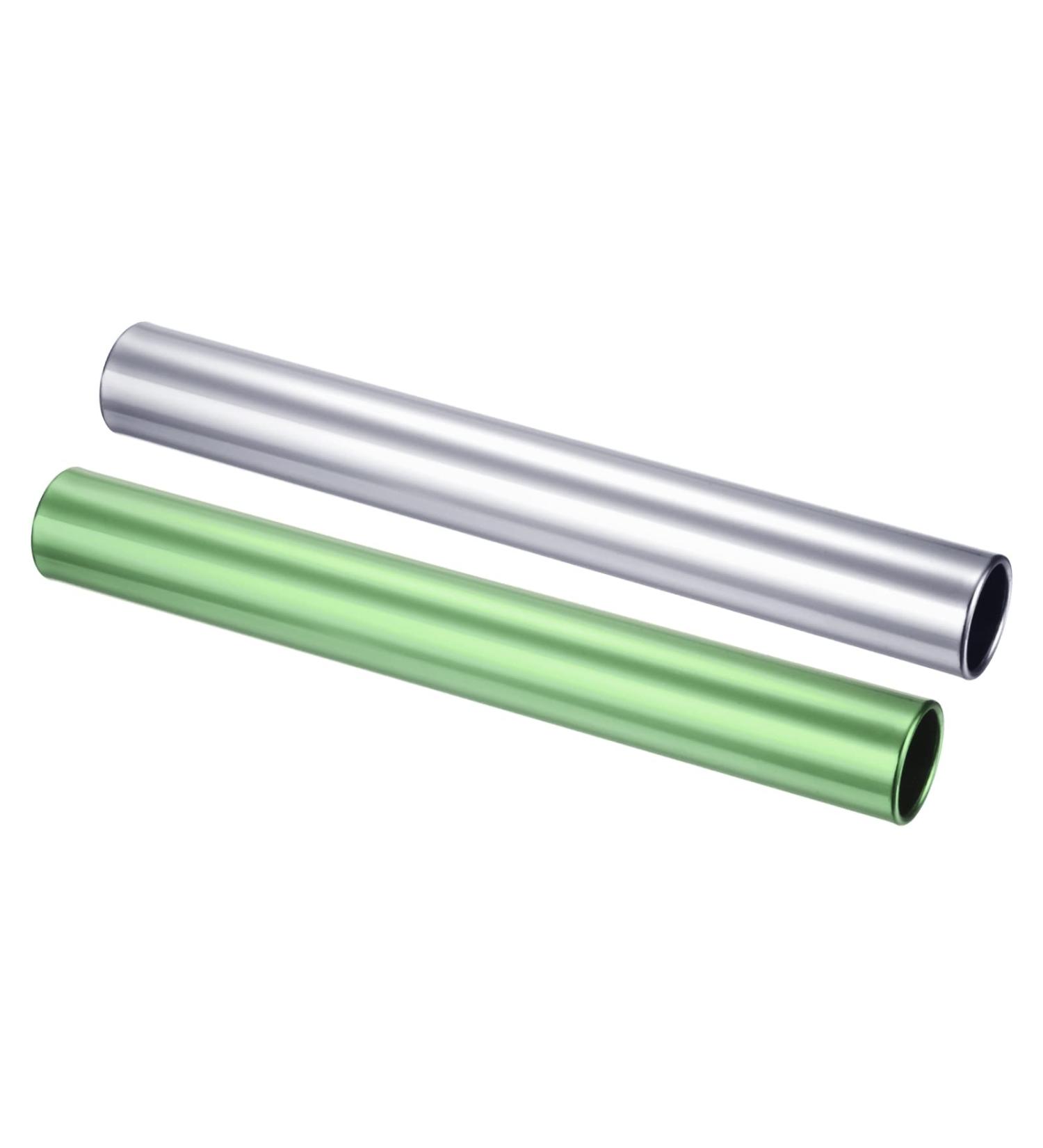 Aluminum Alloy PATIKIL Relay Track Batons Set - Green Silver | Outdoor Athletics Race Stick - Buy Online on GoSupps.com