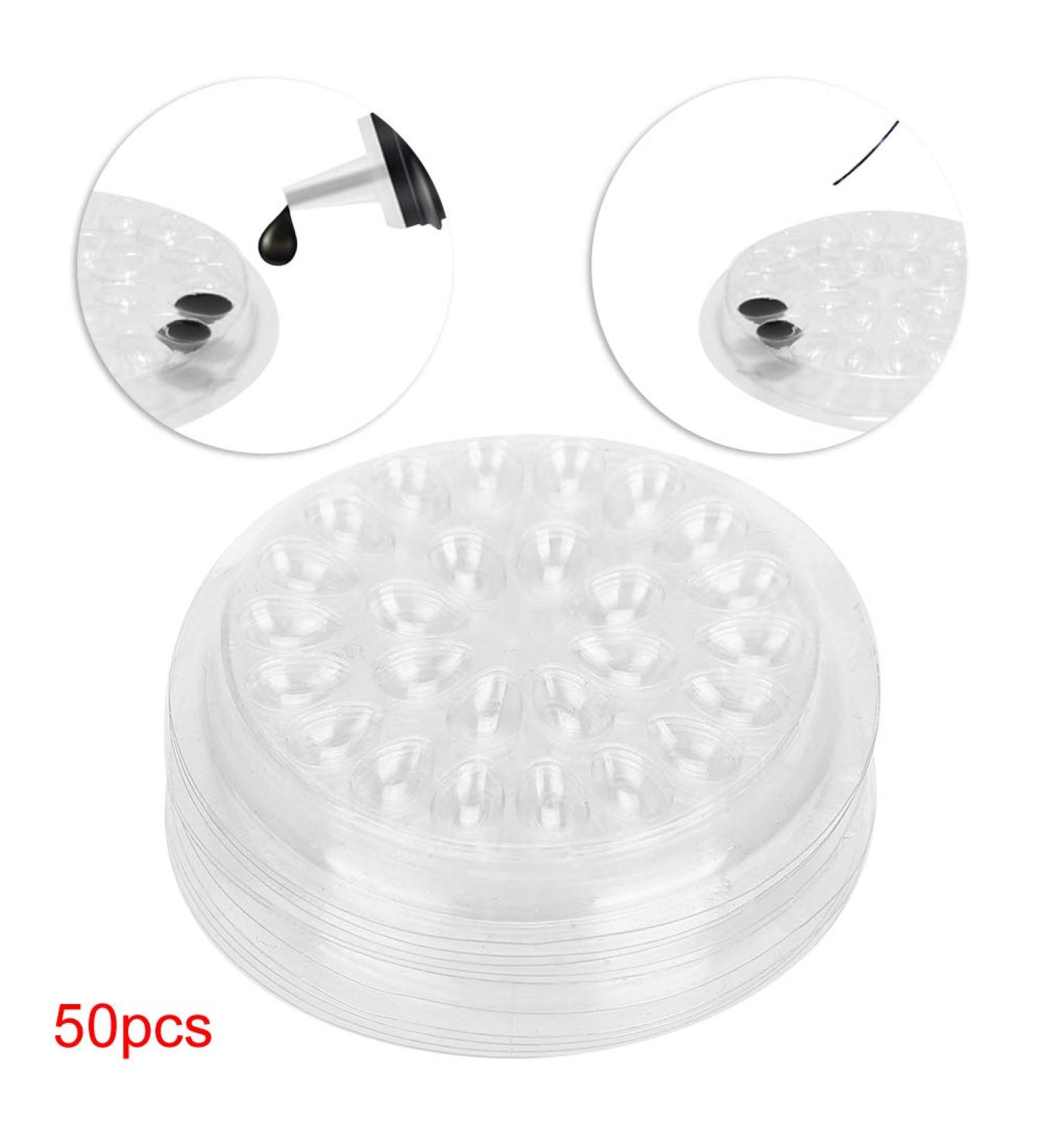 ANGGREK Eyelash Glue Holder - 50 Disposable Transparent Pads for Eyelash Extensions | Ideal Glue Stand Solution - Buy Online on GoSupps.com
