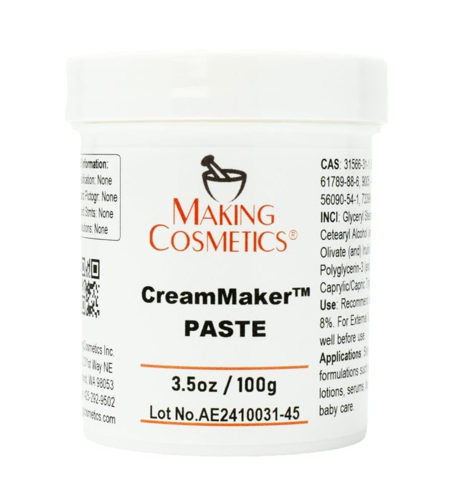 MakingCosmetics CreamMaker PASTE - Oil-In-Water Emulsfier - 3.5oz / 100g
